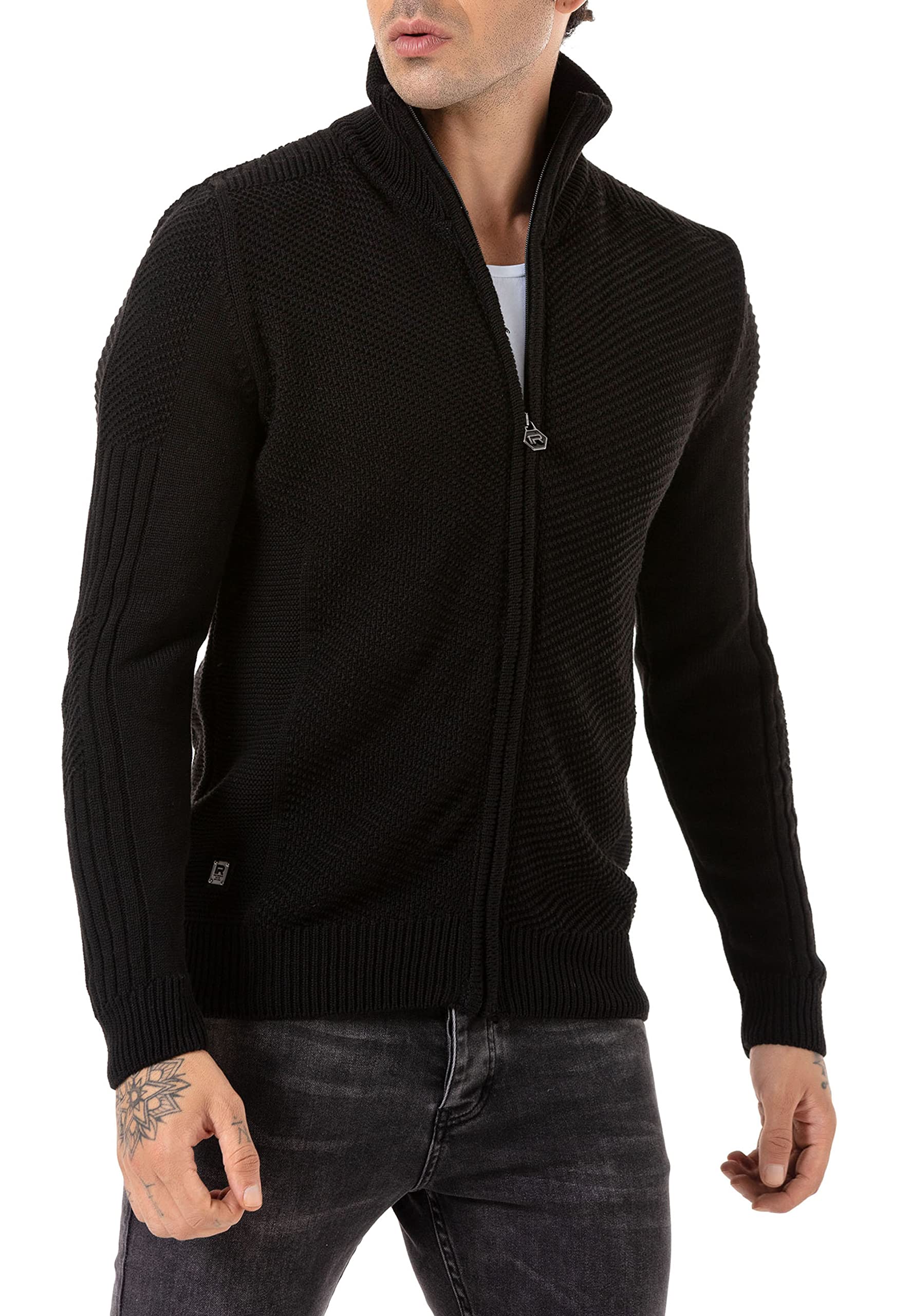 redbridge-cardigans-herren-strickjacke-rei-verschluss-grau image 1