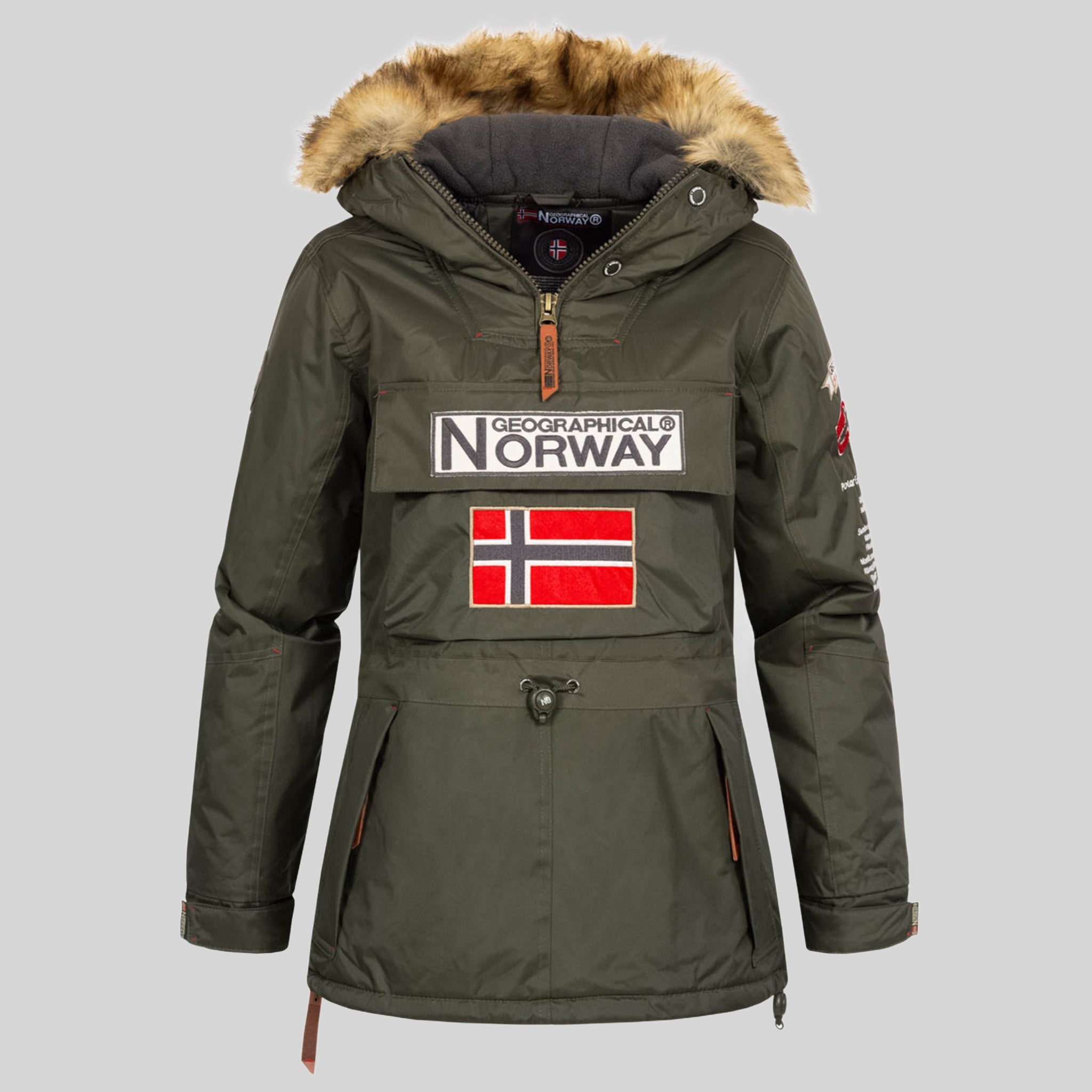 geographical-norway-bridget-damen-parka-winterjacke-kaki image 3