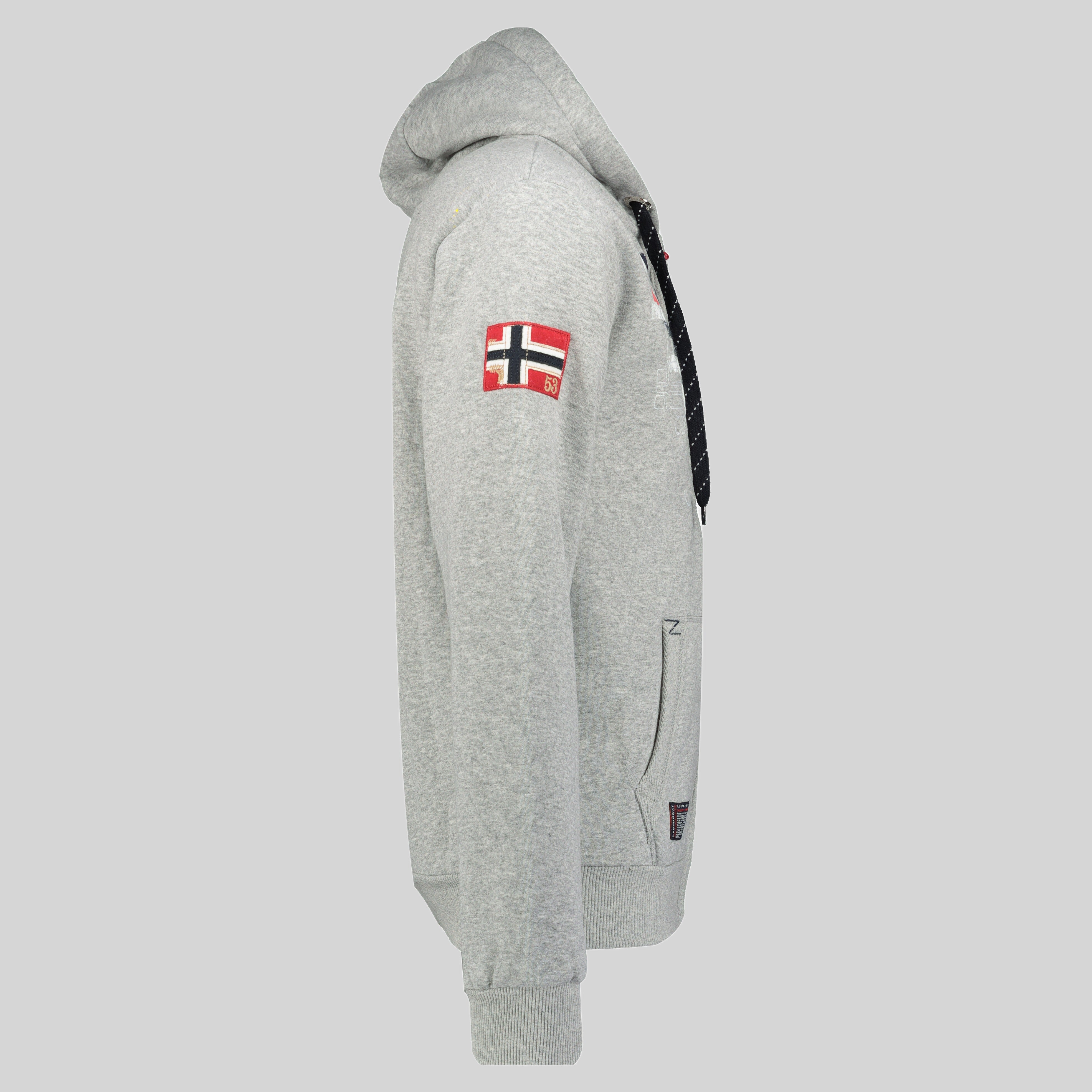 geographical-norway-gutta-herren-sweatjacke-hellgrau-mit-kapuze image 6