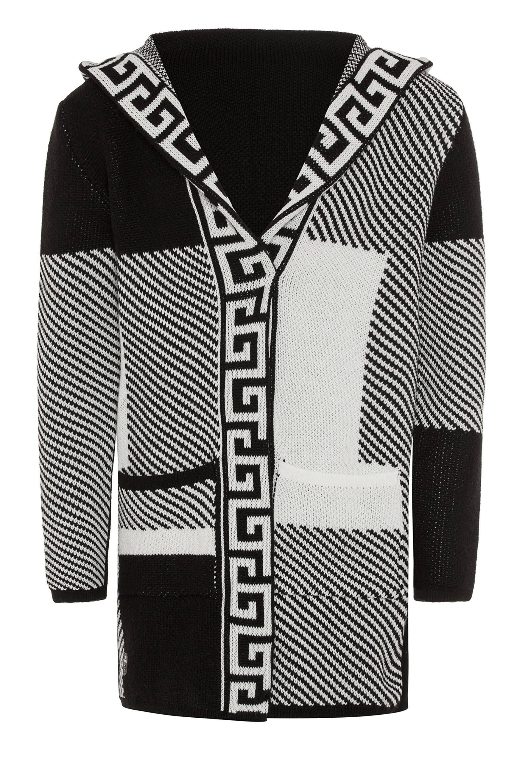 redbridge-cardigans-strickjacke-m3644-kapuze-schwarz-wei-lang image 7