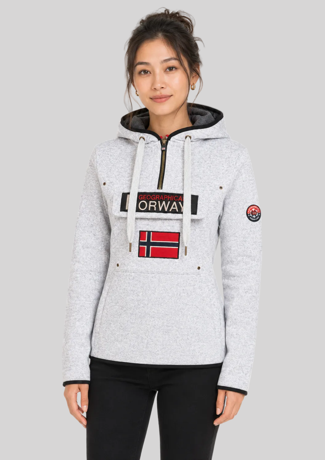 geographical-norway-upclassica-sweatshirt-damen-marine-stickerei image 1