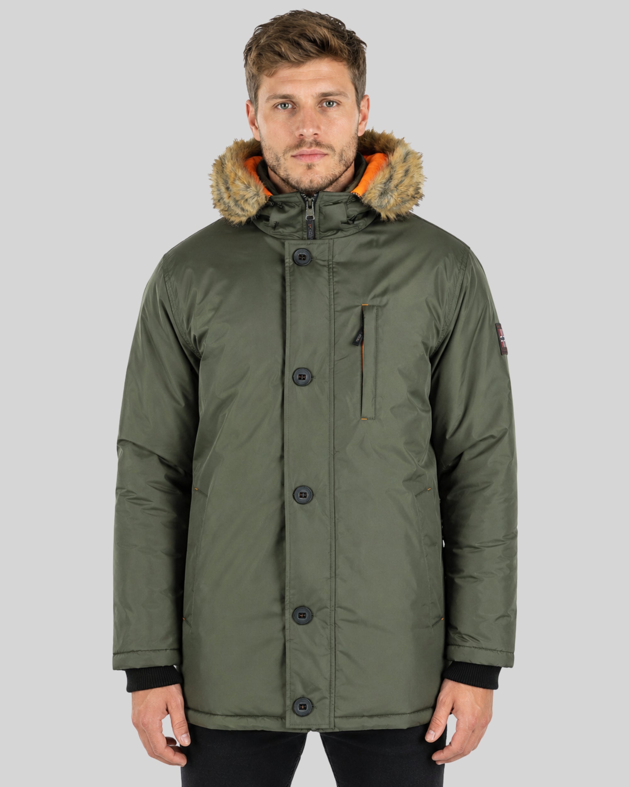 geographical-norway-darwin-parka-herren-kaki-winter-gef-ttert image 1