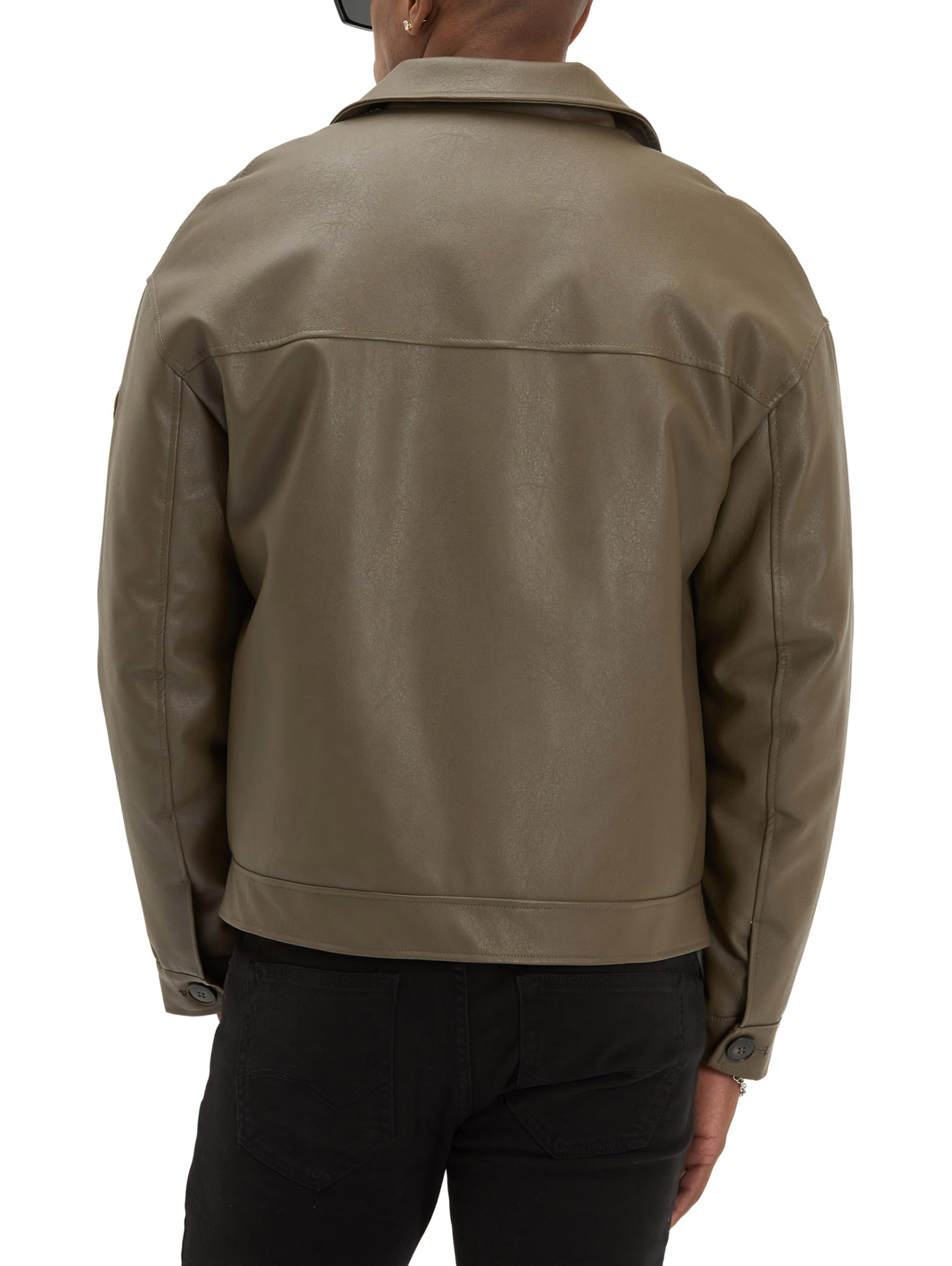 redbridge-kunstlederjacke-herren-oversized-knopf-schwarz-xl image 4