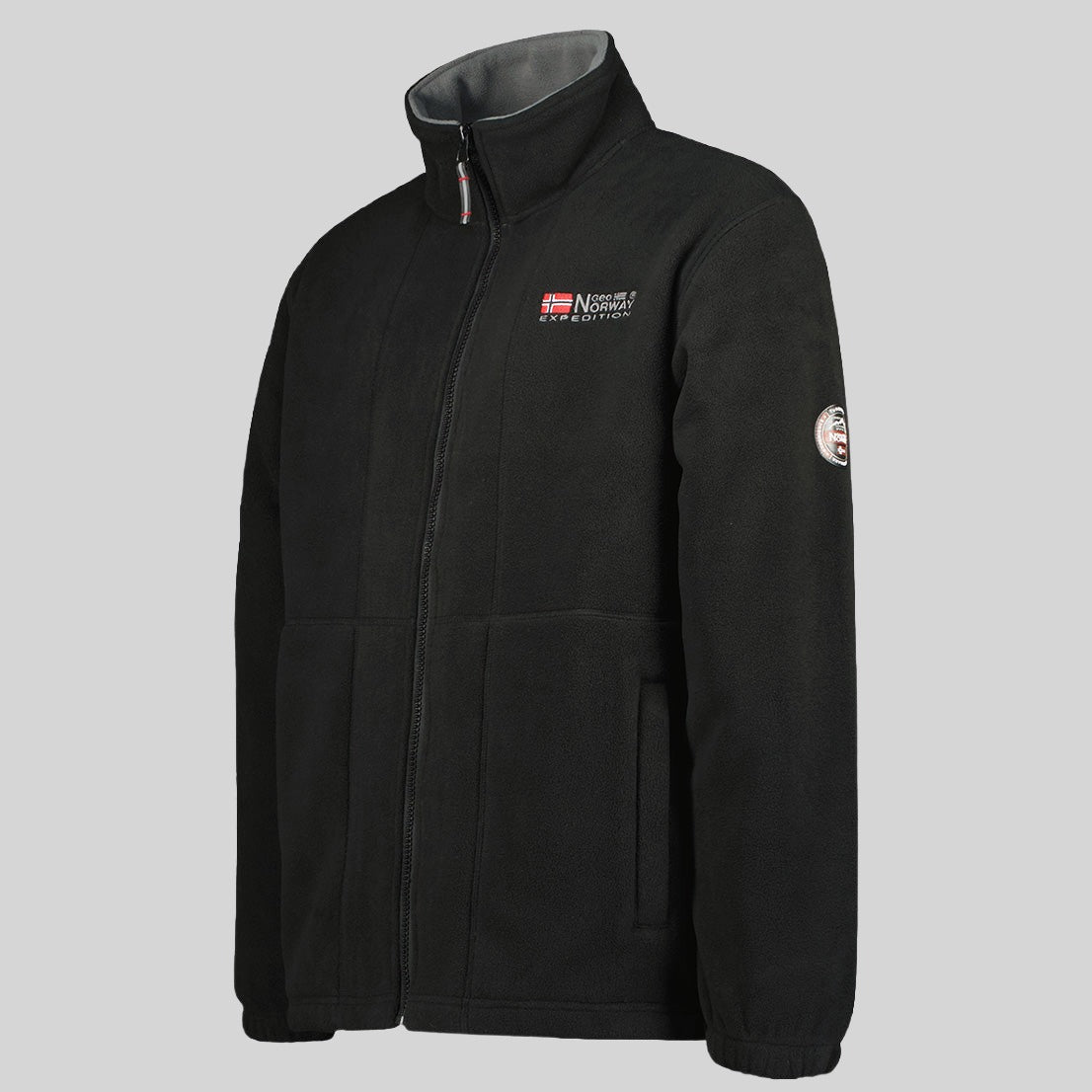 geographical-norway-torleon-herren-fleecejacke-schwarz-grau image 4