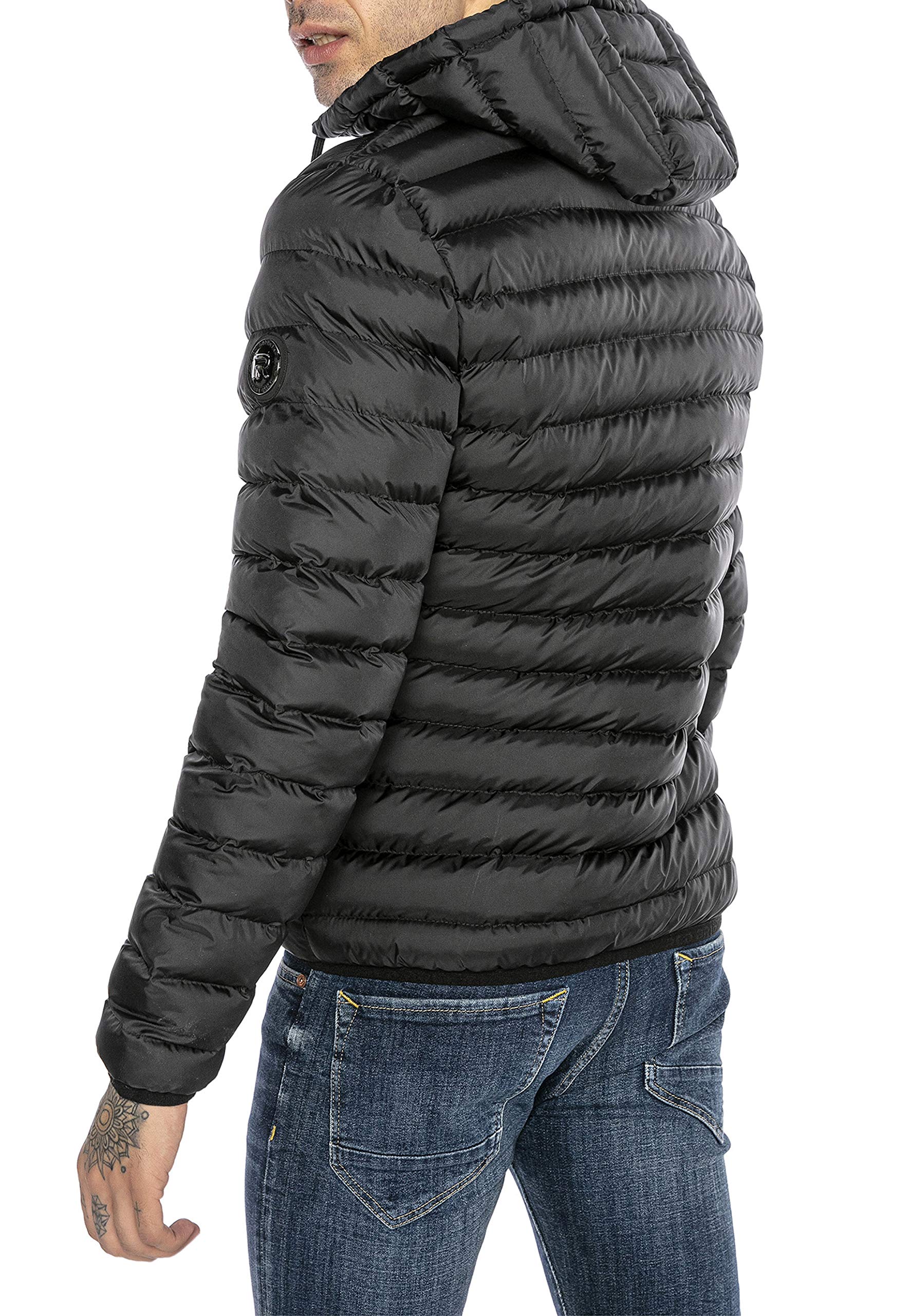 redbridge-lightweight-bubble-bomberjacke-herren-steppjacke-schwarz image 4