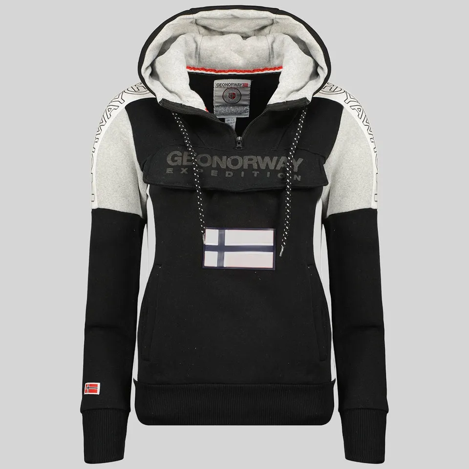 geographical-norway-fago-hoodie-damen-schwarz-mit-kapuze image 1