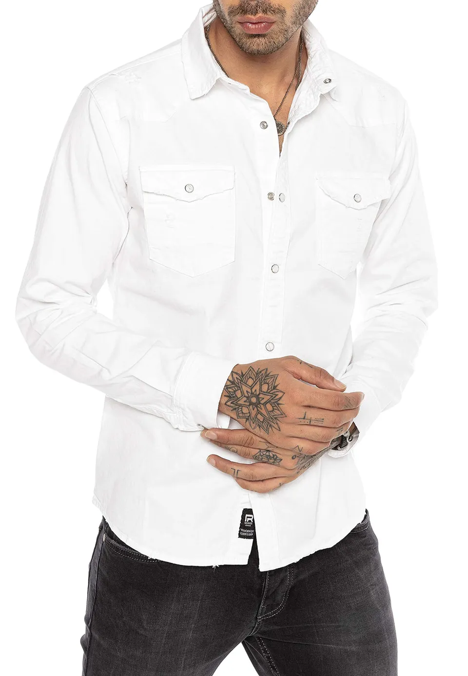 redbridge-hemd-herren-jeanshemd-denim-regular-fit-langarm image 1