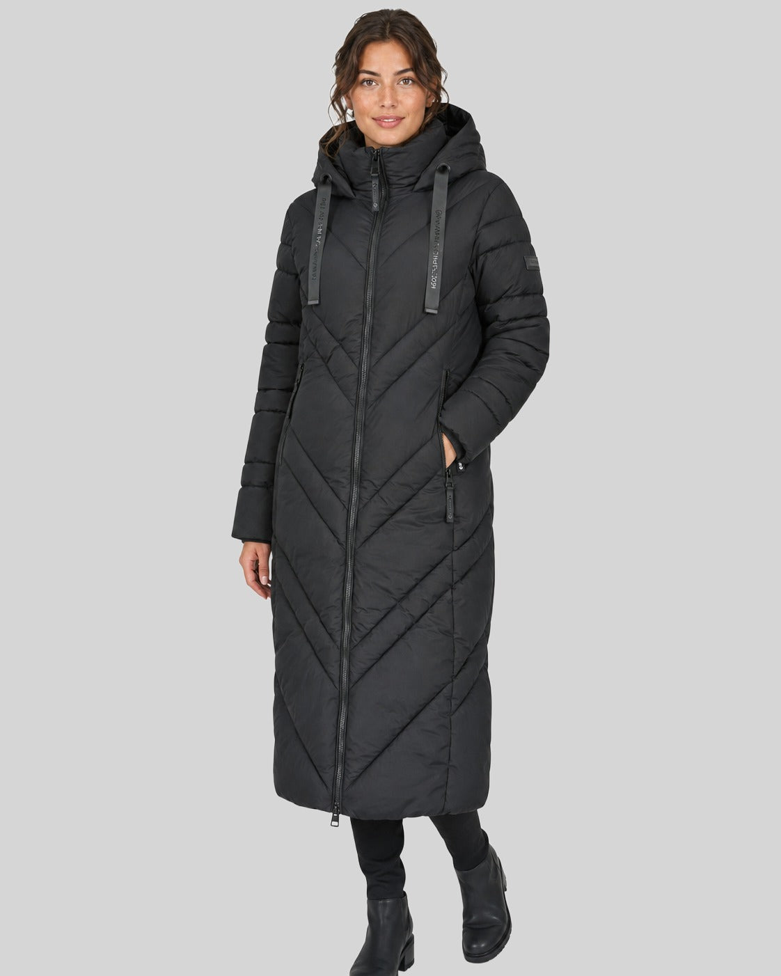 geographical-norway-croixrousse-damen-parka-schwarz-lang image 1