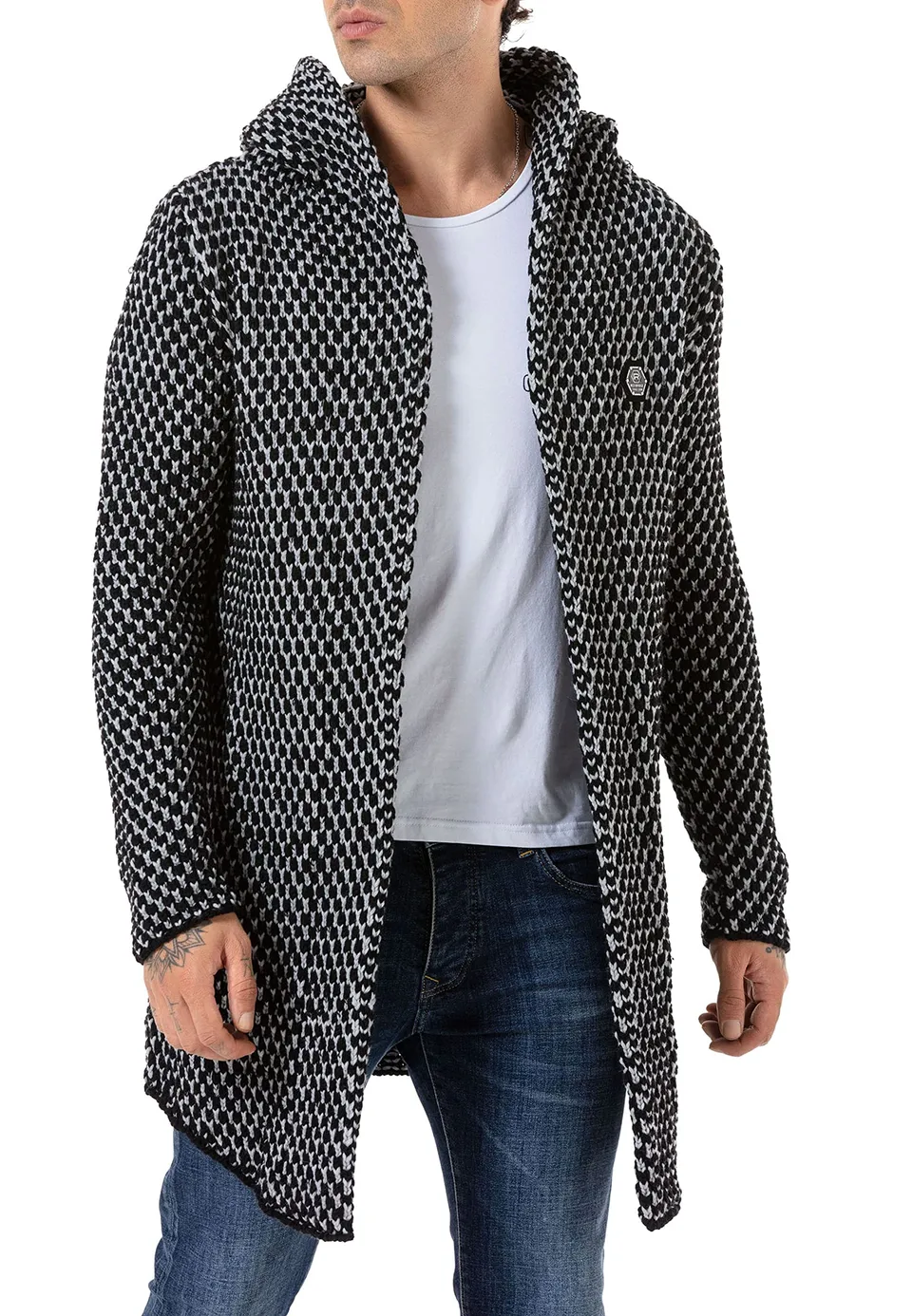 redbridge-cardigan-herren-mantel-lange-strickjacke-gr-e-l image 1