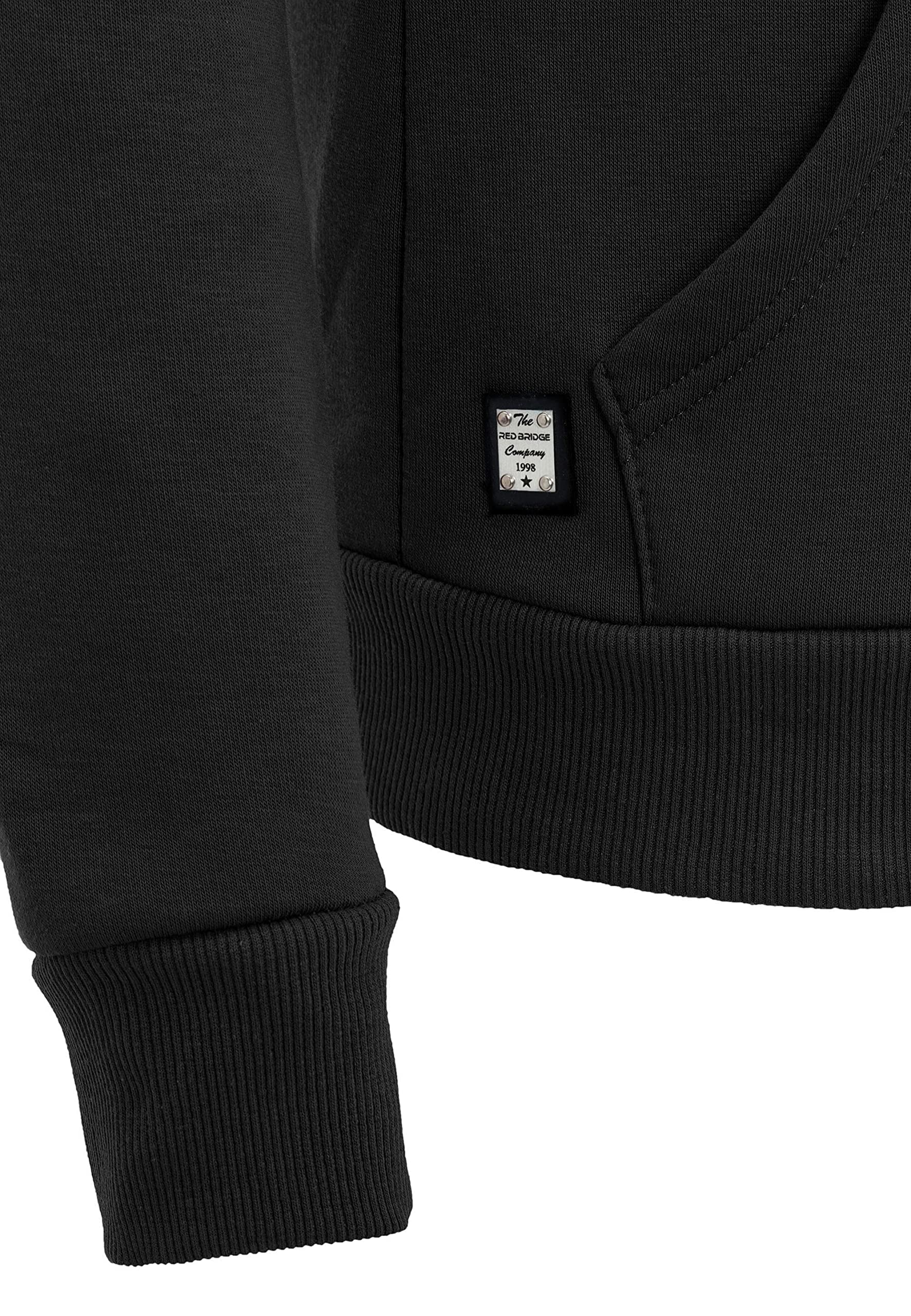 redbridge-pullover-basic-hoodie-kapuzenpullover-schwarz-baumwolle image 6
