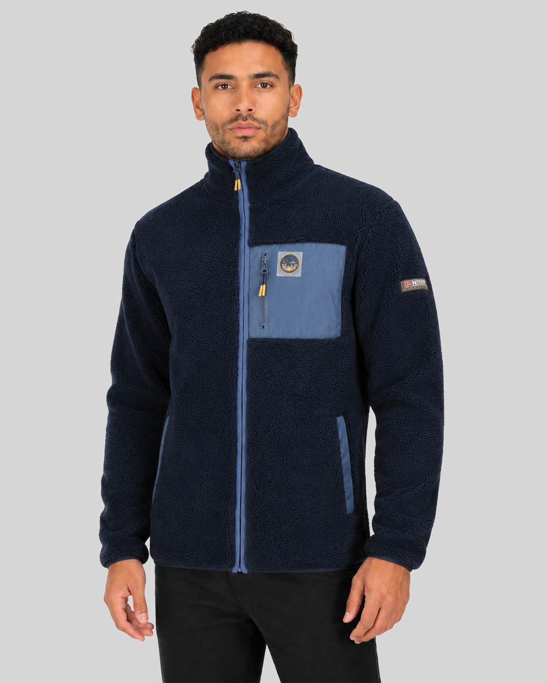 geographical-norway-urock-herren-fleecejacke-schwarz-sherpa image 6