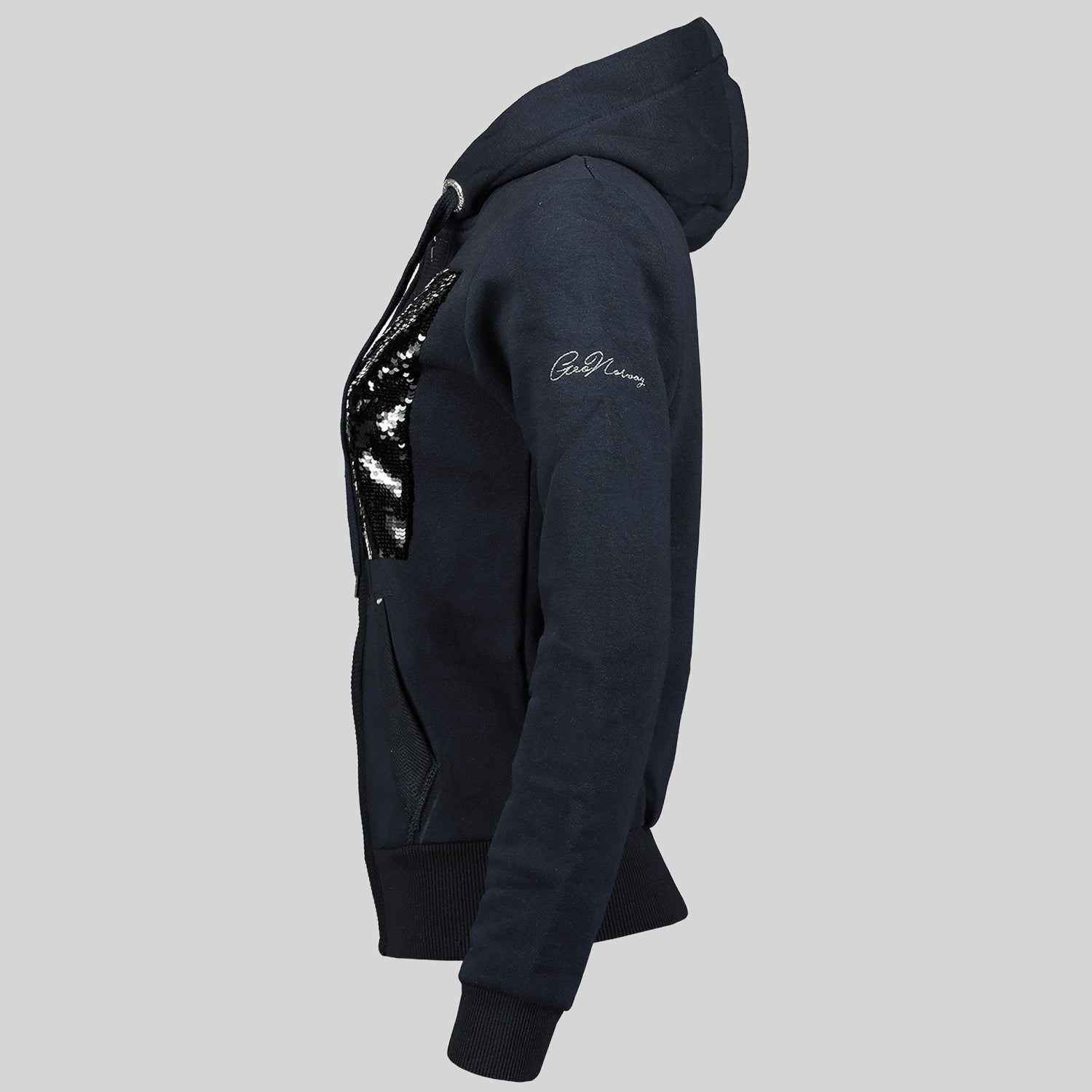 geographical-norway-gula-damen-sweatshirt-schwarz-kapuze image 8