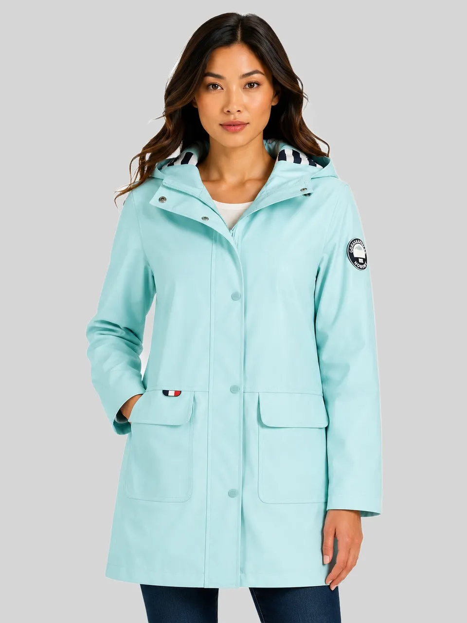 geographical-norway-curieuse-damen-regenjacke-beige-mit-kapuze image 1