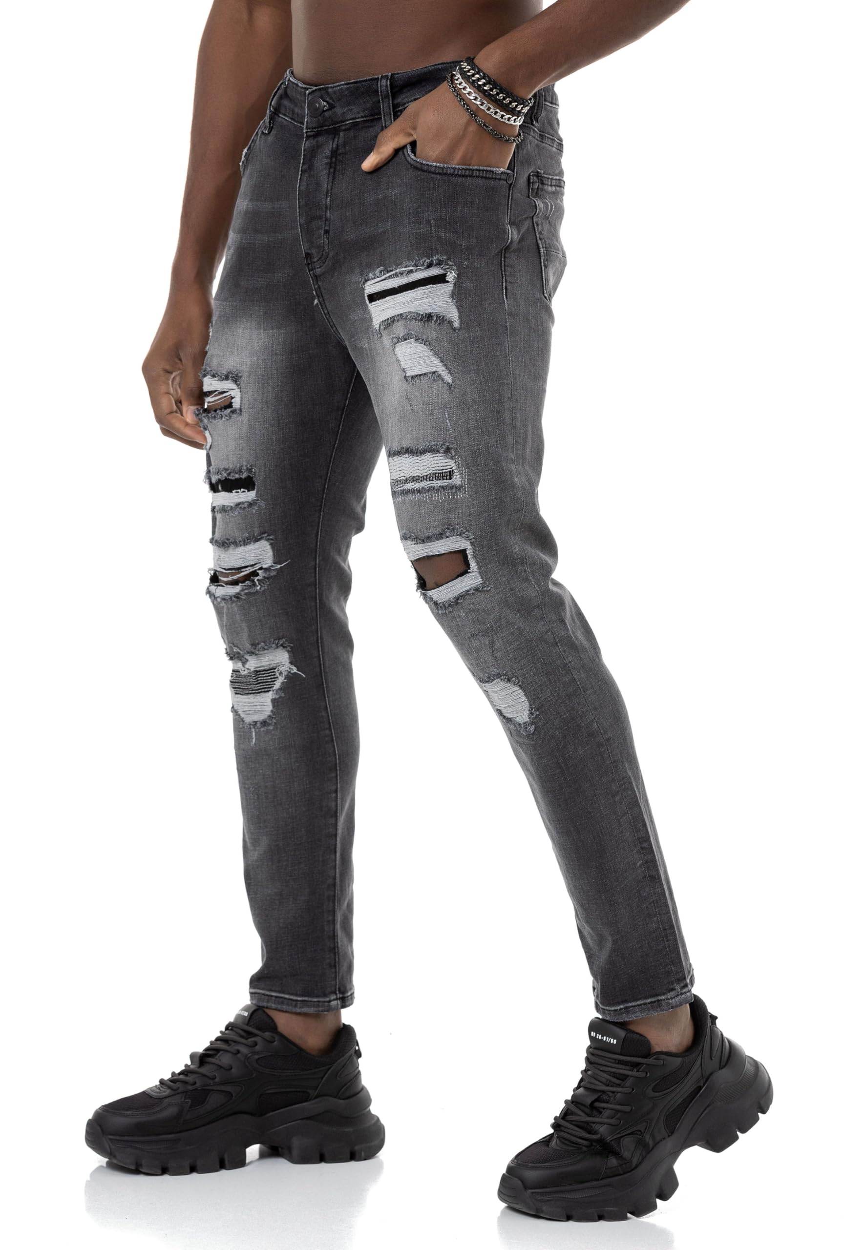 redbridge-jeans-denim-pants-herren-blau-destroyed-29w-32l image 2