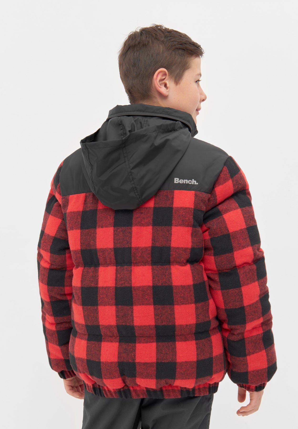 bench-lumberg-winterjacke-jungen-black-white-check-karo image 7