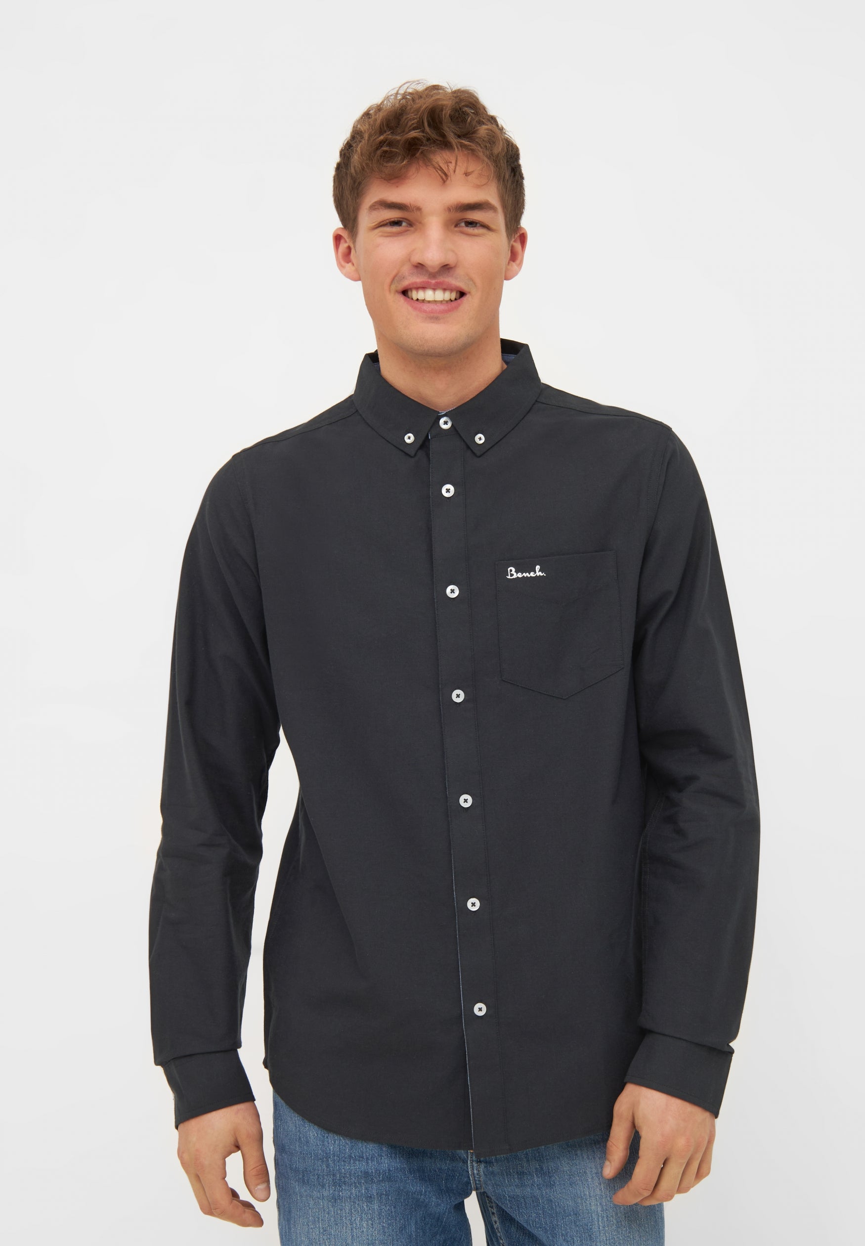 bench-oxford-hemd-herren-black-button-down-regular-fit image 2