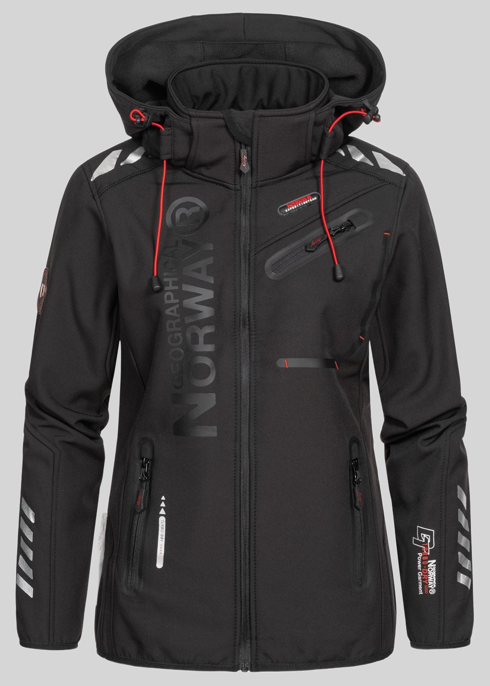 geographical-norway-reine-softshelljacke-damen-schwarz-orange image 4