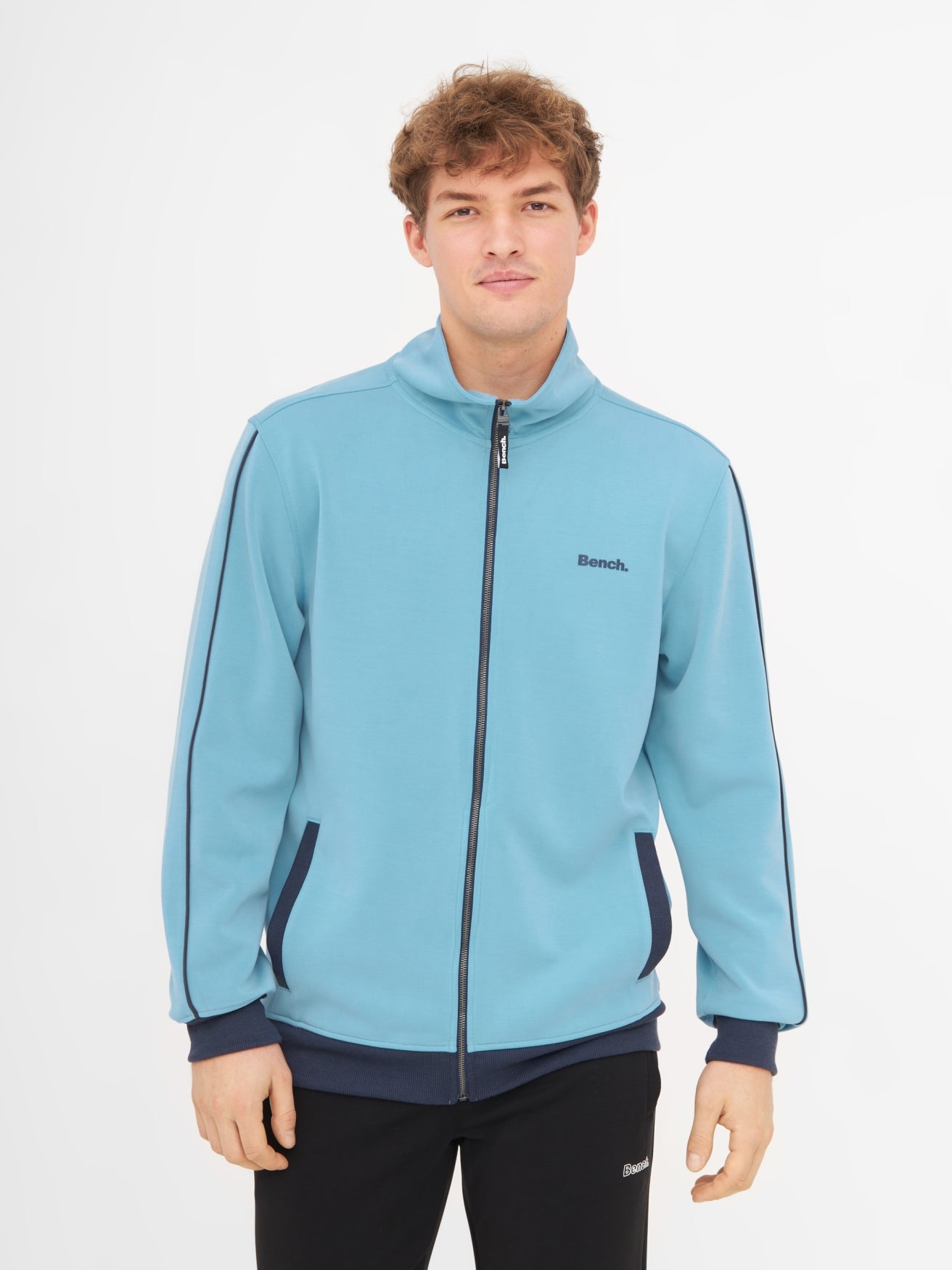 bench-anzio-sweatjacke-herren-blau-stehkragen-regular image 2