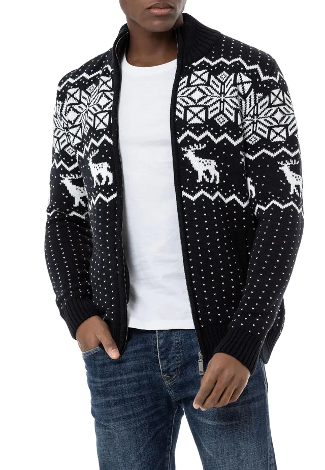 redbridge-m3645-strickjacke-herren-l-norweger-navy image 1