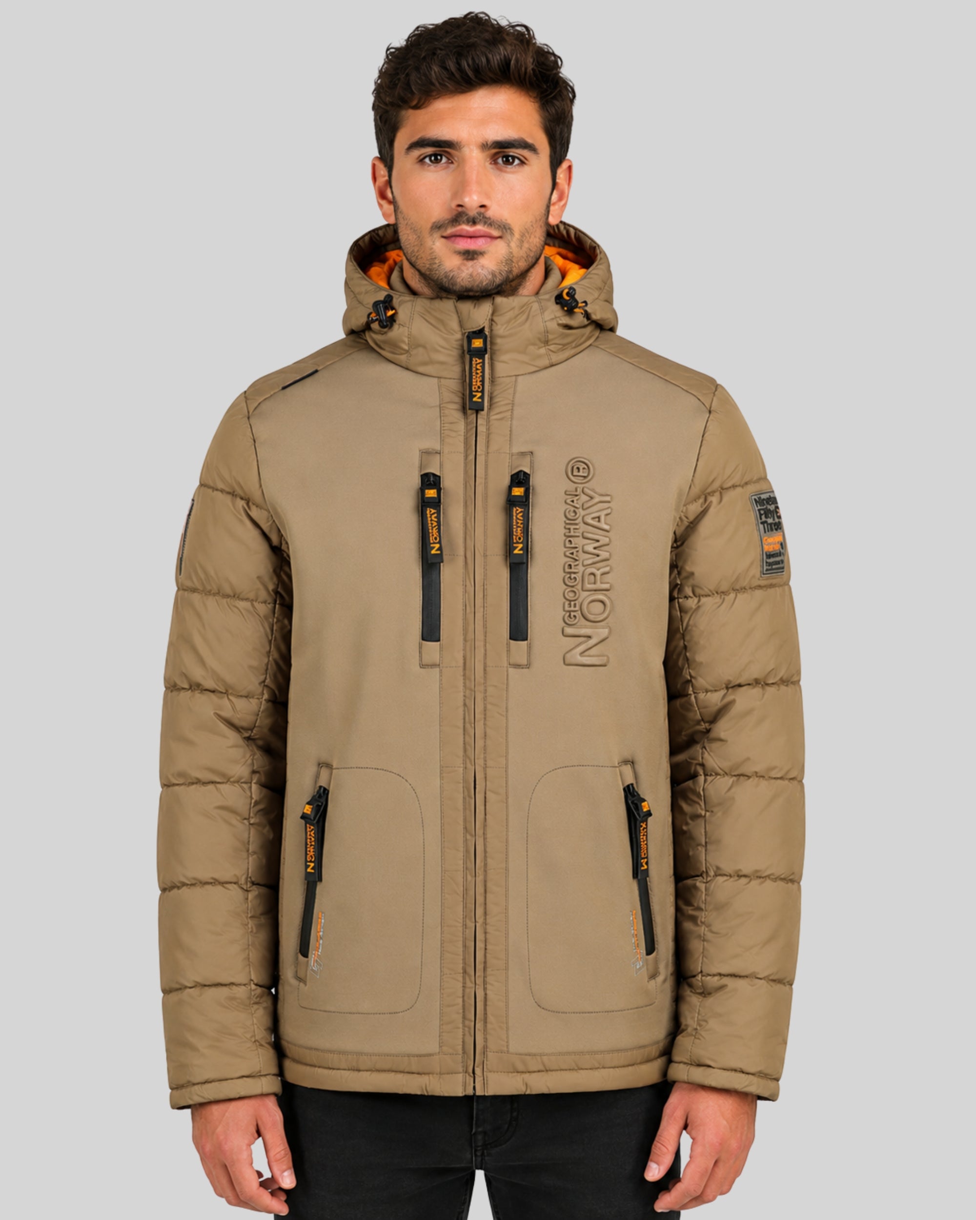 geographical-norway-beachwood-winterjacke-herren-schwarz-orange-l image 7