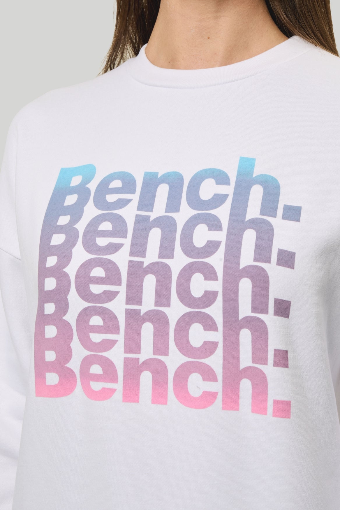 bench-olline-sweatshirt-damen-white-logo-baumwollmix image 4