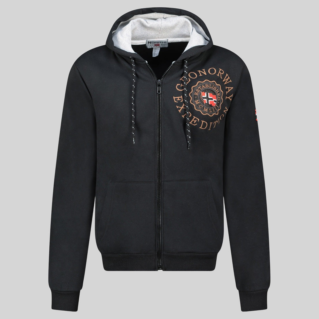 geographical-norway-geganto-sweatshirt-schwarz-hoodie-baumwolle image 3
