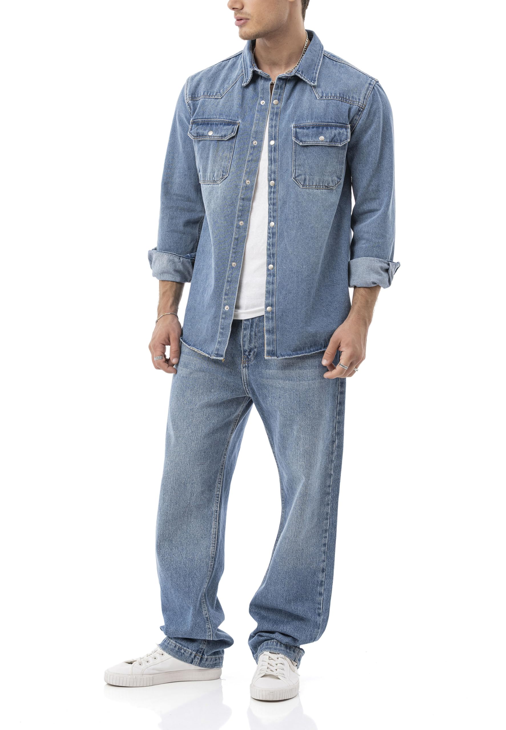 redbridge-spruce-denim-hemdjacke-xxl-blau-druckkn-pfe image 4
