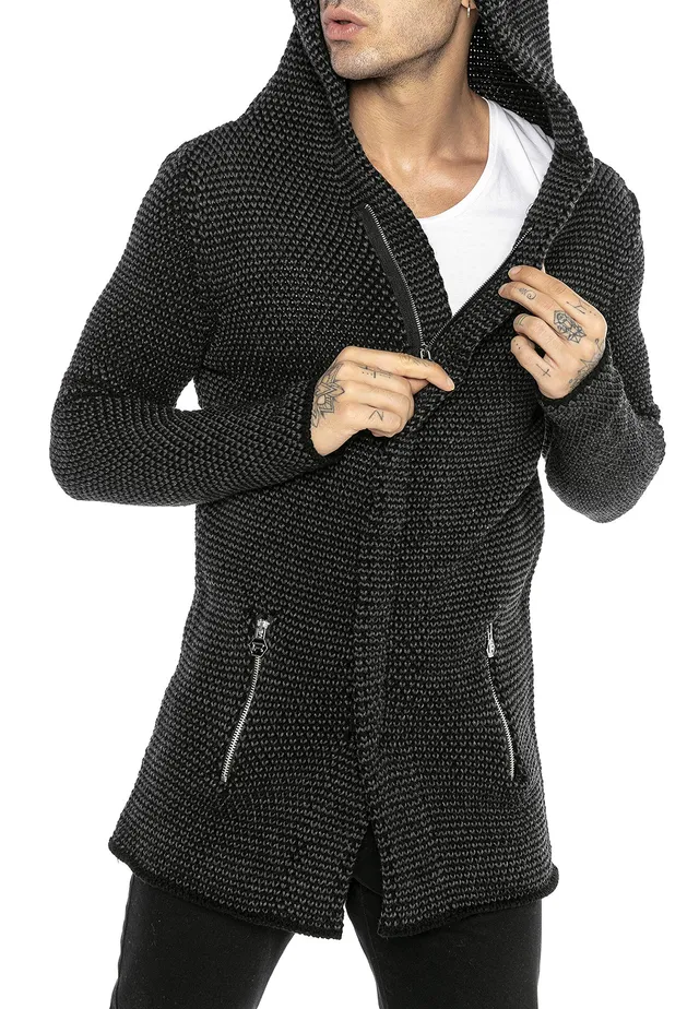 redbridge-cardigans-herren-strickjacke-cardigan-mit-kapuze image 1