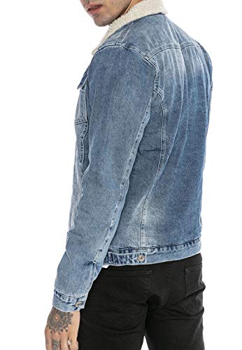 redbridge-jeansjacke-herren-denim-gef-ttert-schwarz-winter-bergangsjacke image 8