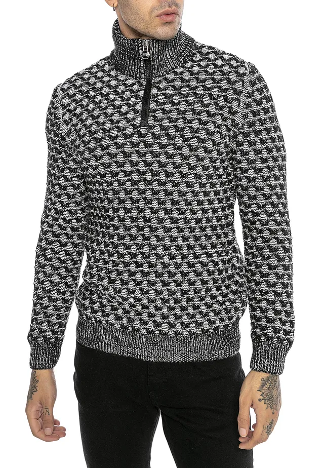redbridge-strickpullover-herren-stehkragen-shell-gr-l image 1