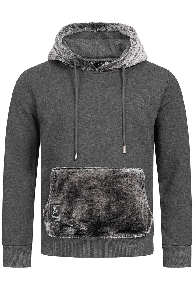 redbridge-pullover-hoodie-teddyfell-gr-e-l-grau image 1