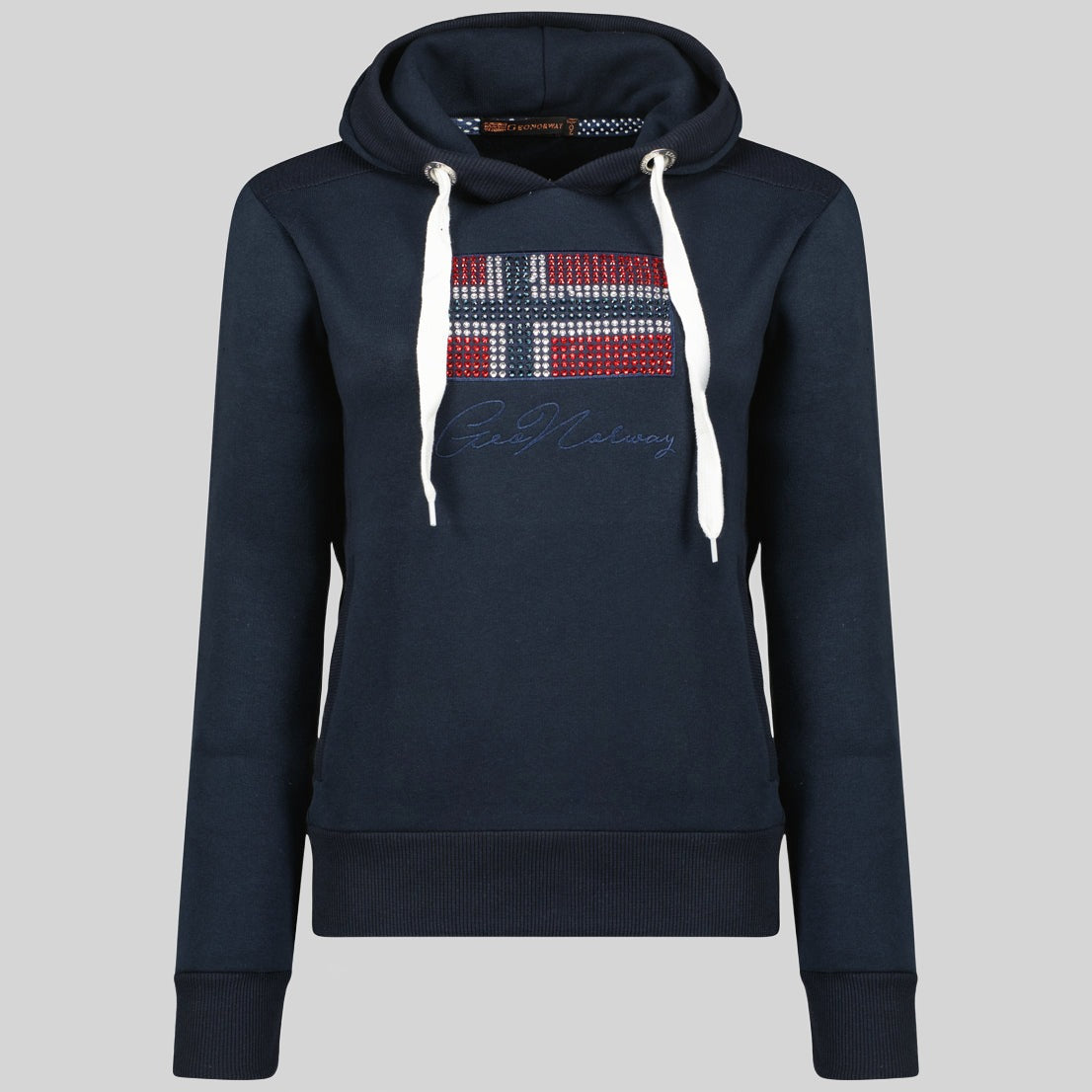 geographical-norway-goisette-hoodie-hellgrau-mit-kapuze-damen image 8