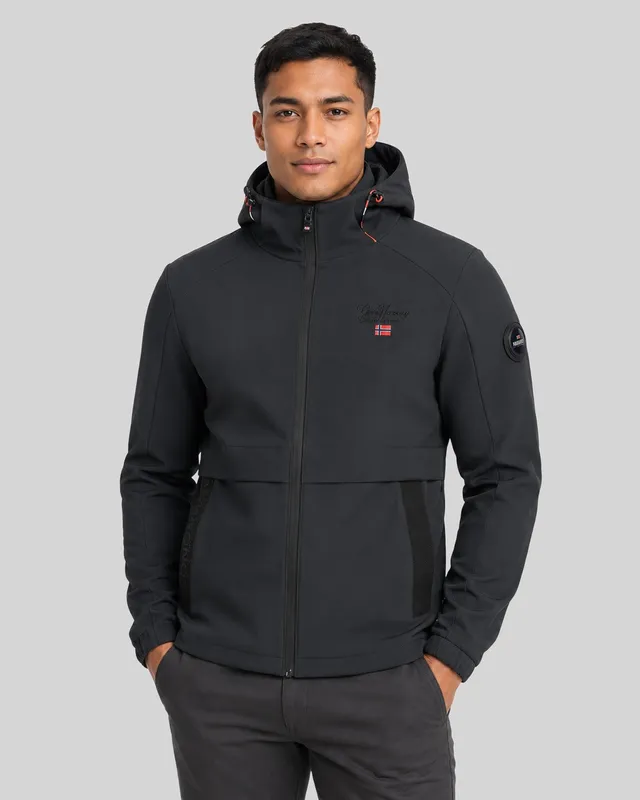 geographical-norway-birado-jacke-herren-schwarz-bergangsjacke-kapuze image 1
