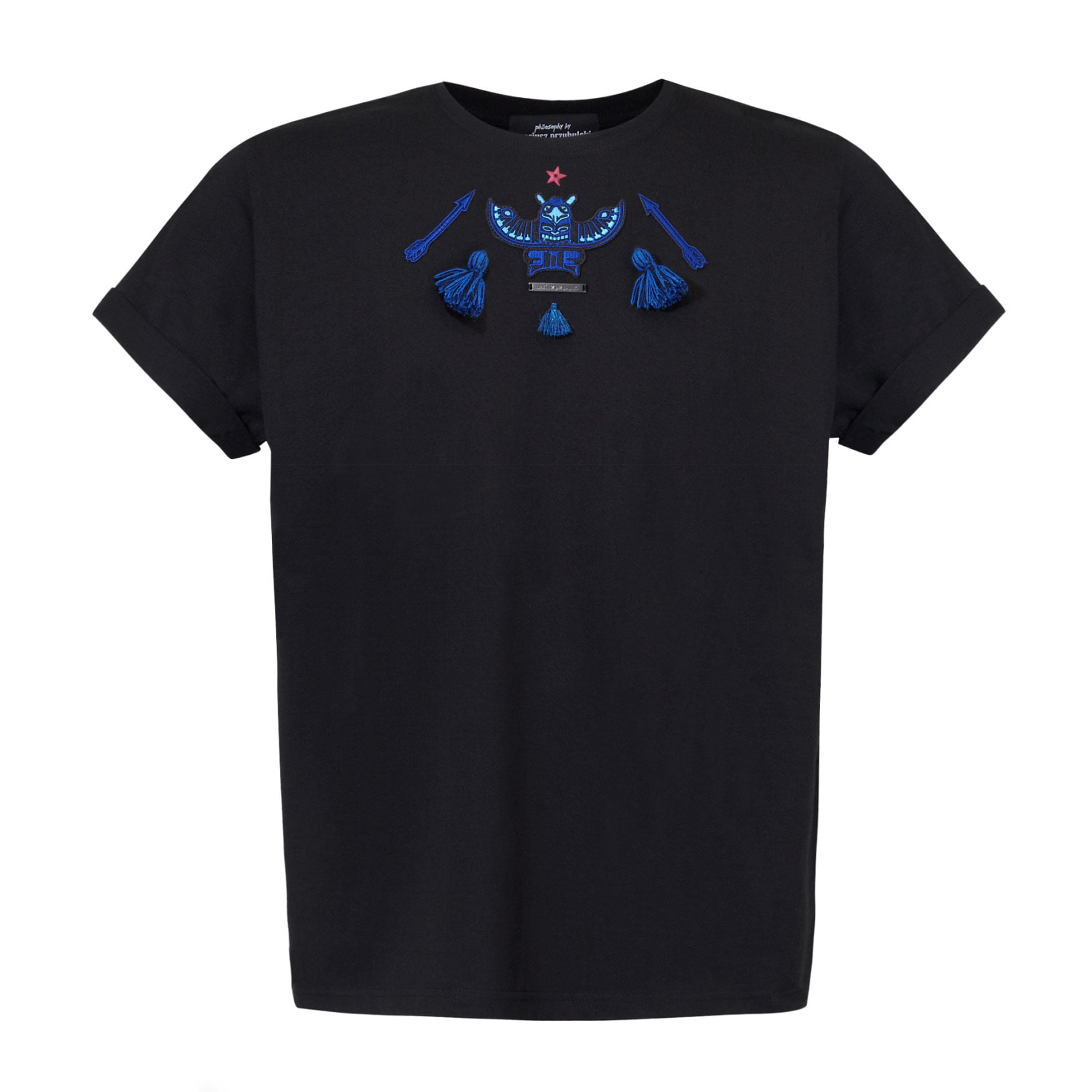 mariusz-przybylski-etno-handmade-t-shirt-schwarz-damen image 1