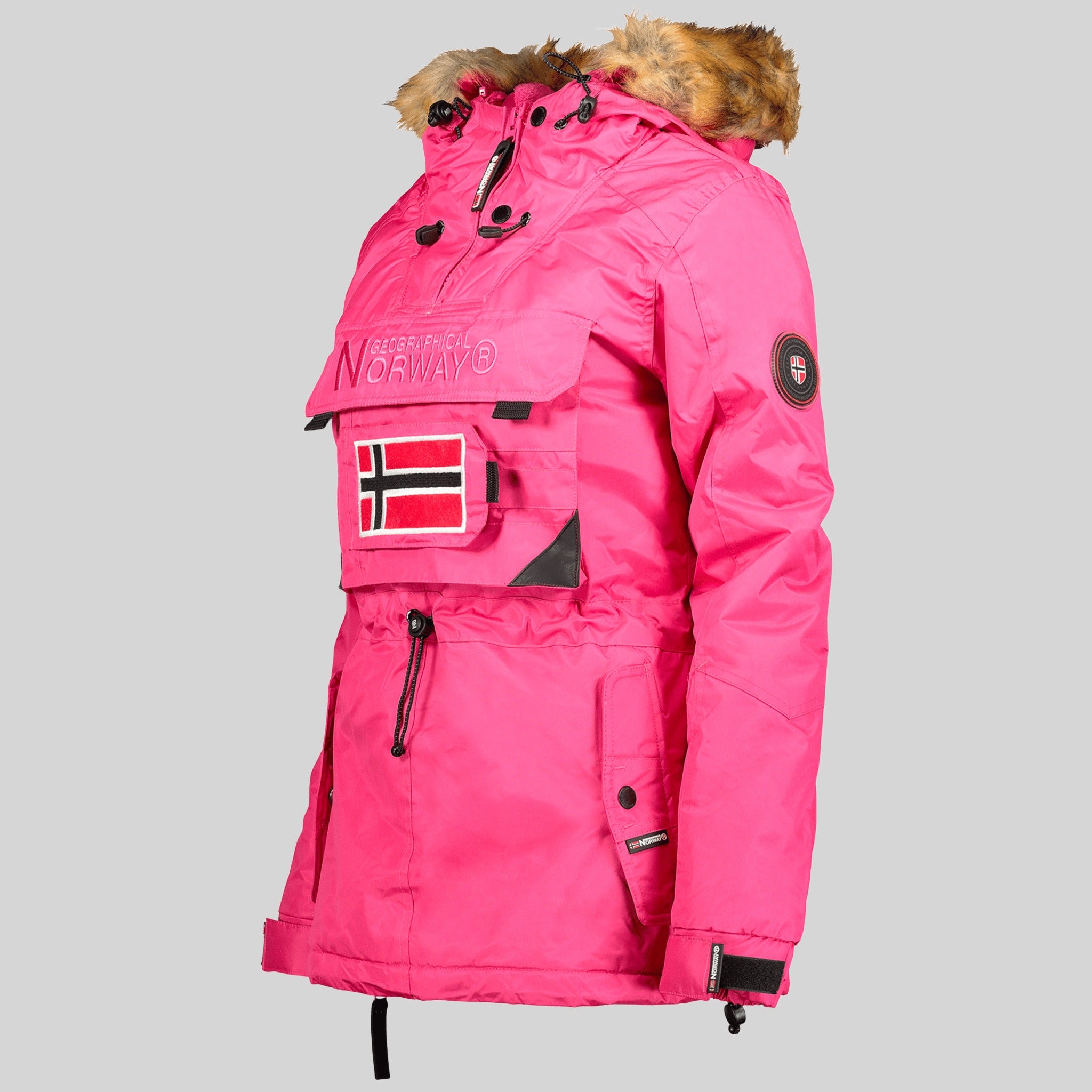 geographical-norway-bulle-parka-schwarz-fell-damen image 3