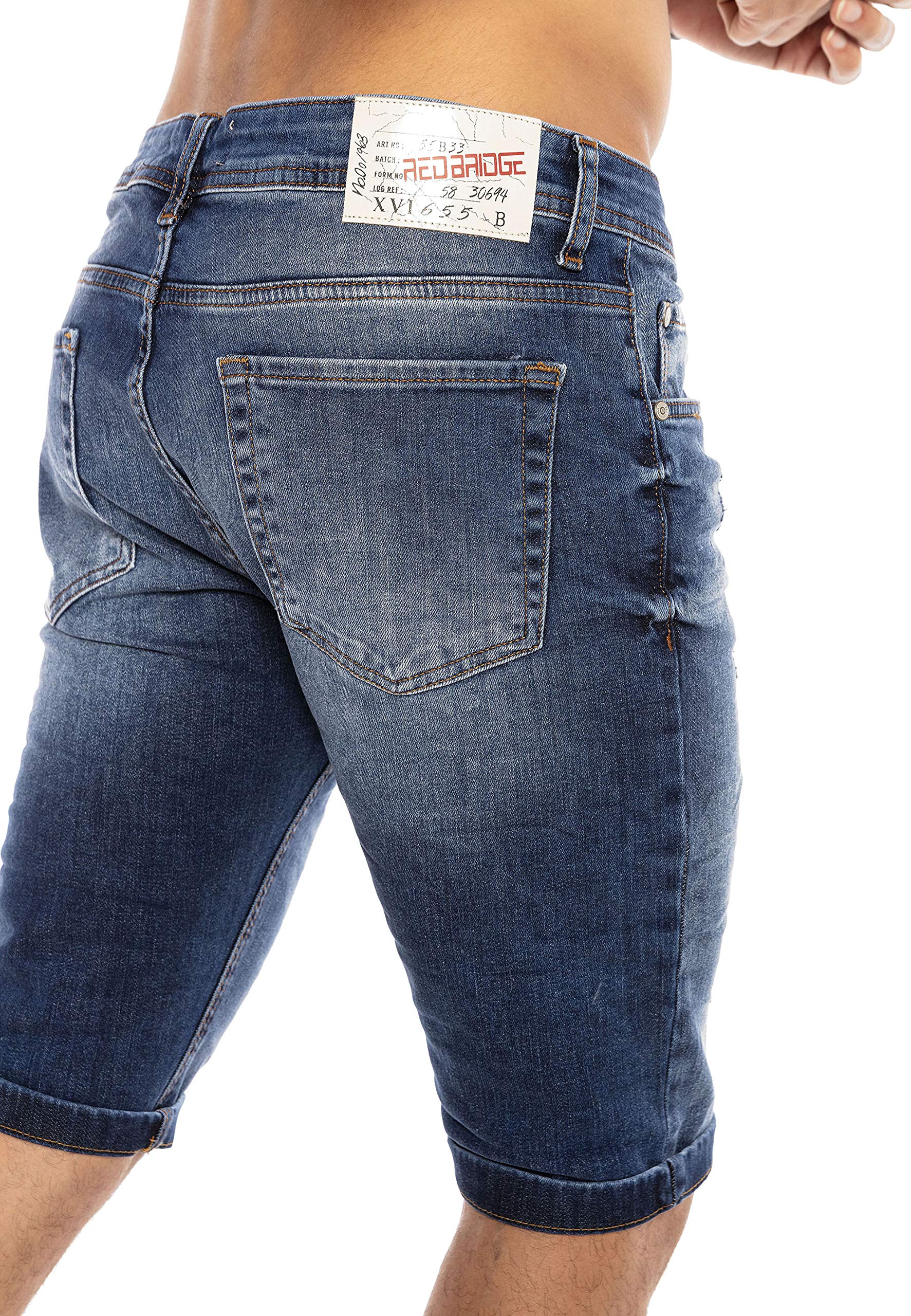 redbridge-shorts-jeans-shorts-denim-blau-28w-destroyed image 5