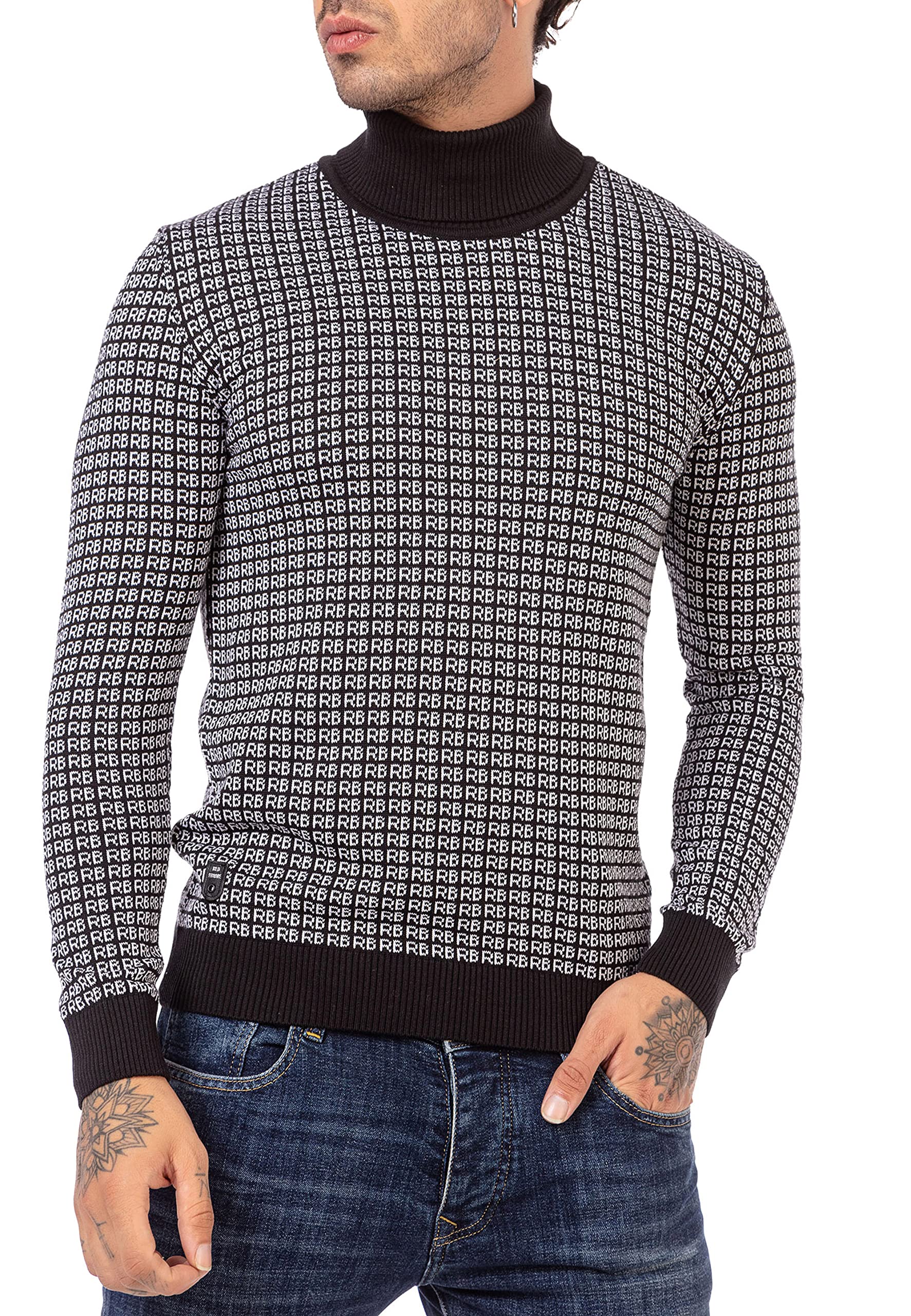 redbridge-rollkragen-pullover-herren-sweater-schwarz image 1
