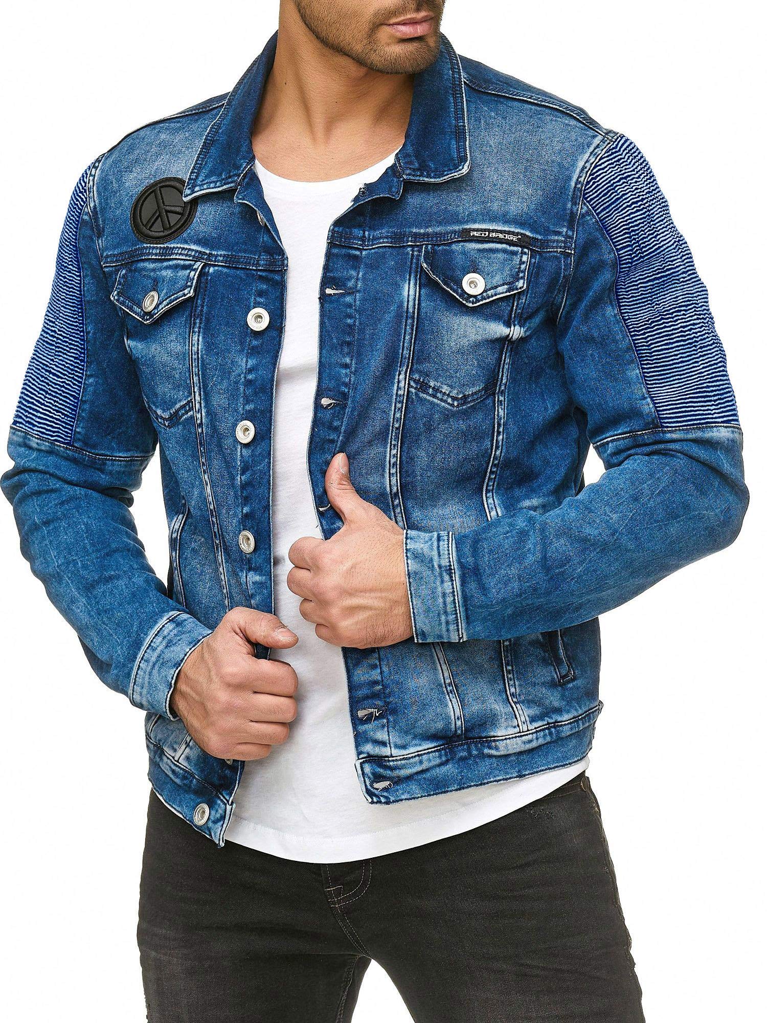 redbridge-m6058-jeansjacke-herren-blau-denim-biker-style image 1