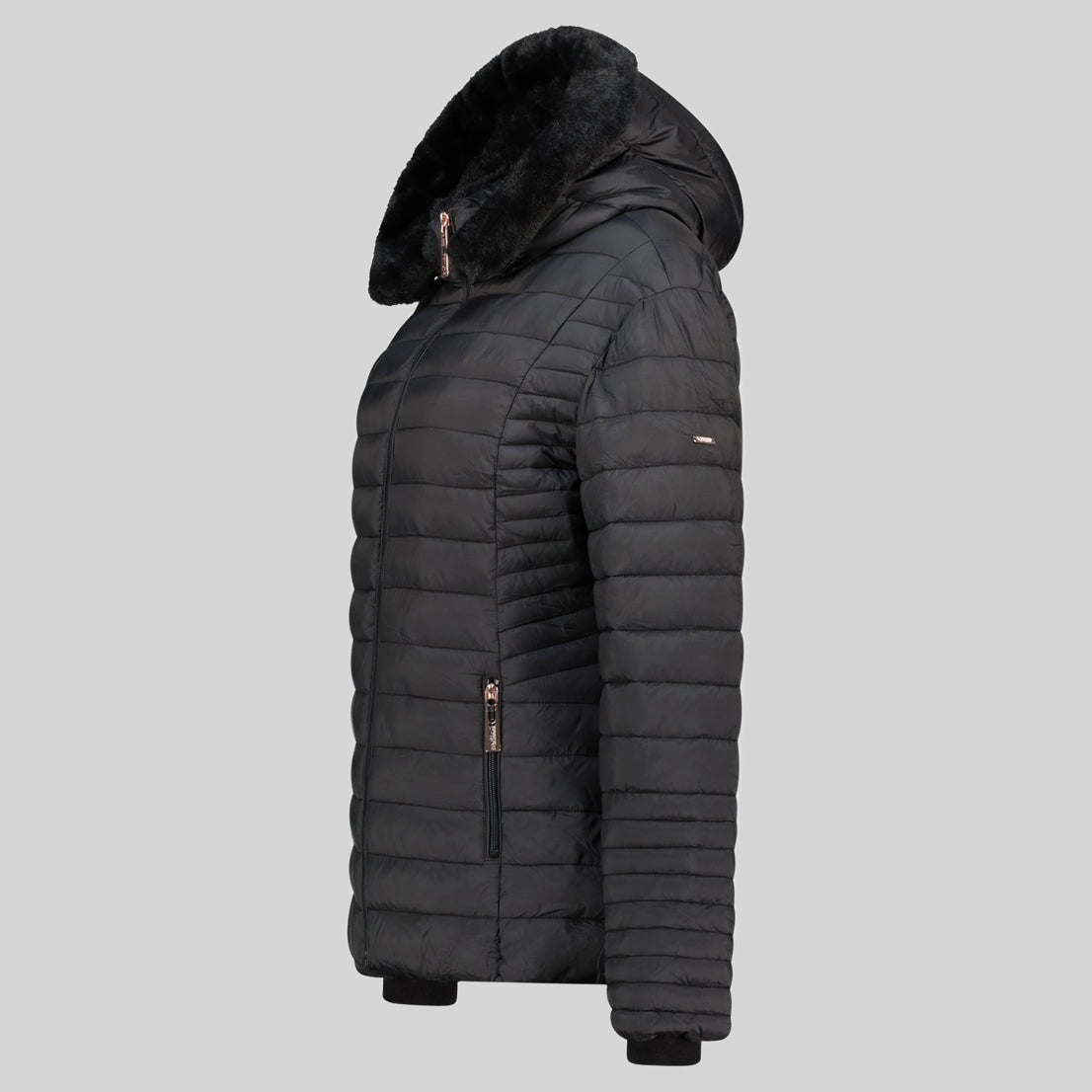 geographical-norway-bumine-damen-steppjacke-schwarz-mit-kapuze image 5