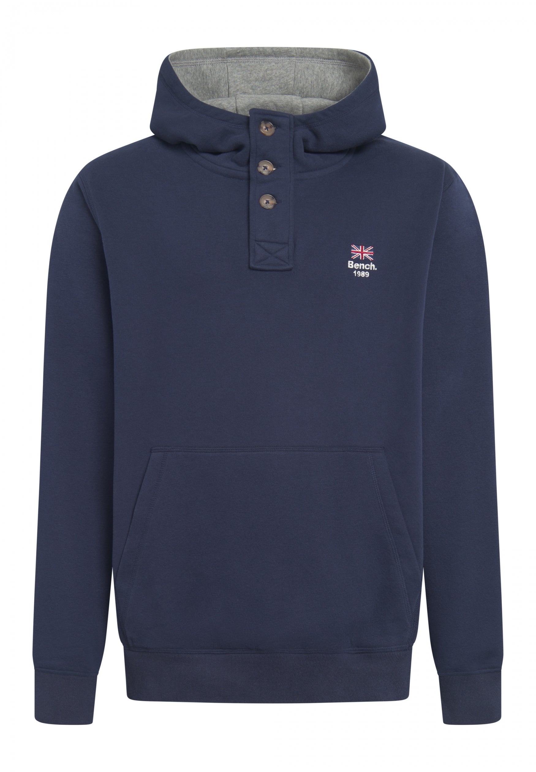bench-kalmar-hoodie-herren-maritime-blue-knopfleiste image 5