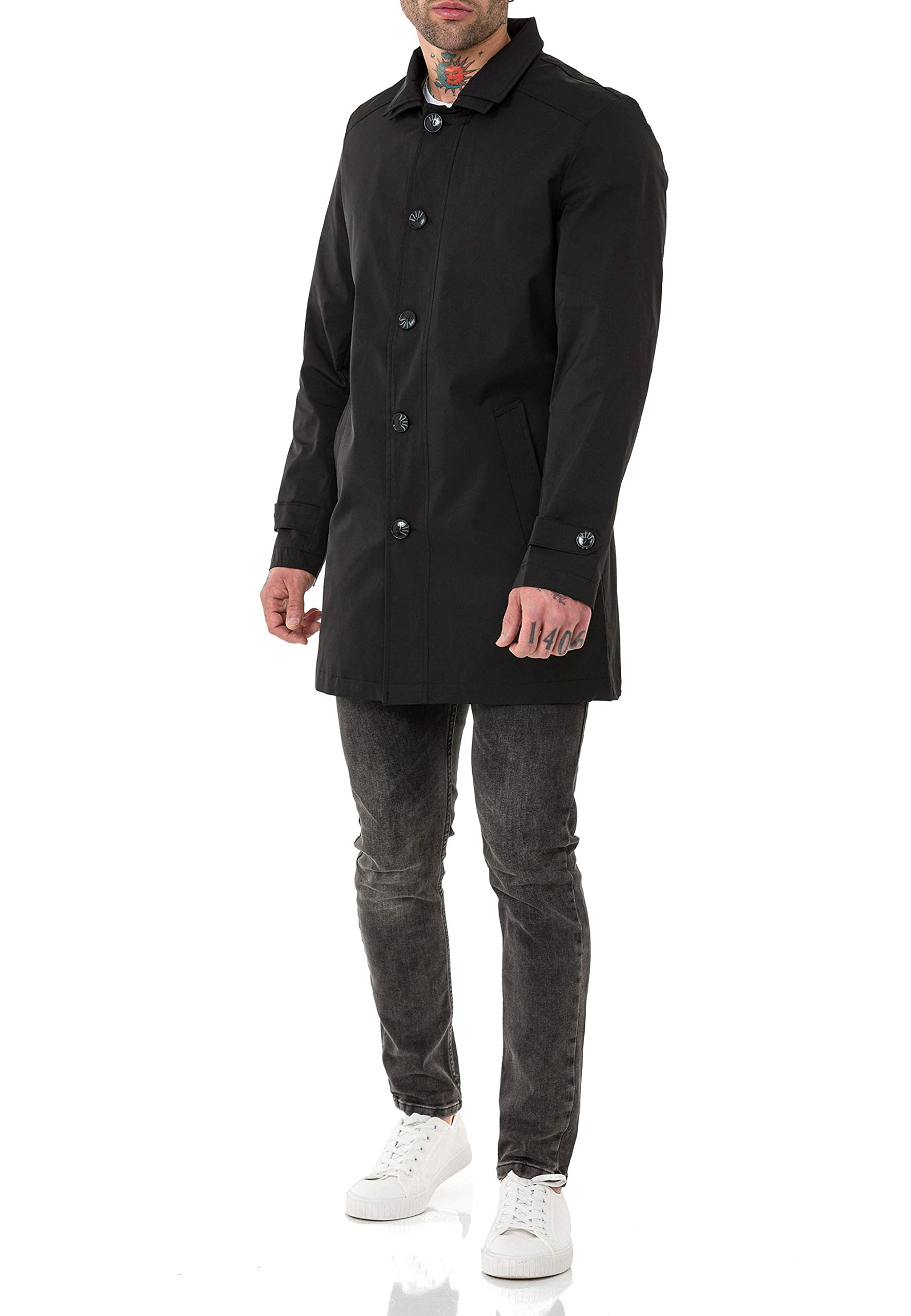 redbridge-trenchcoat-mantel-beige-baumwollmix-herren image 8