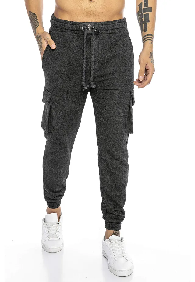 redbridge-cargo-jogginghose-herren-l-silver-skull-baumwolle image 1