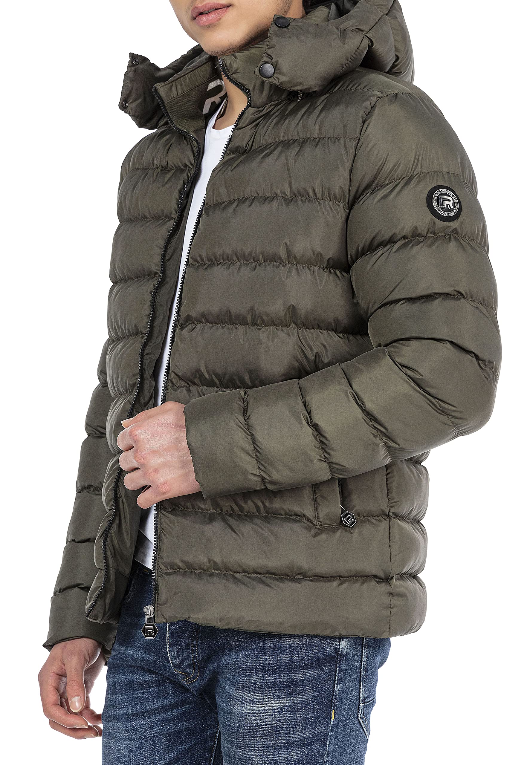 redbridge-winterjacke-herren-kapuze-hoher-kragen-khaki image 4