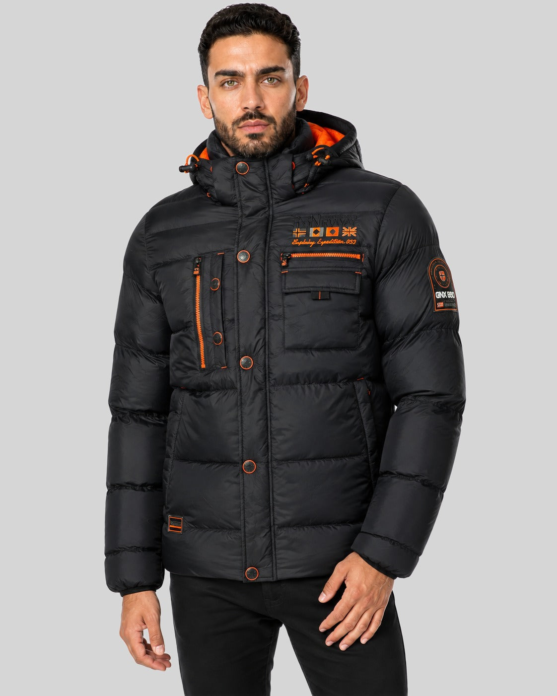 geographical-norway-citernier-herren-steppjacke-kaki-kapuze image 8