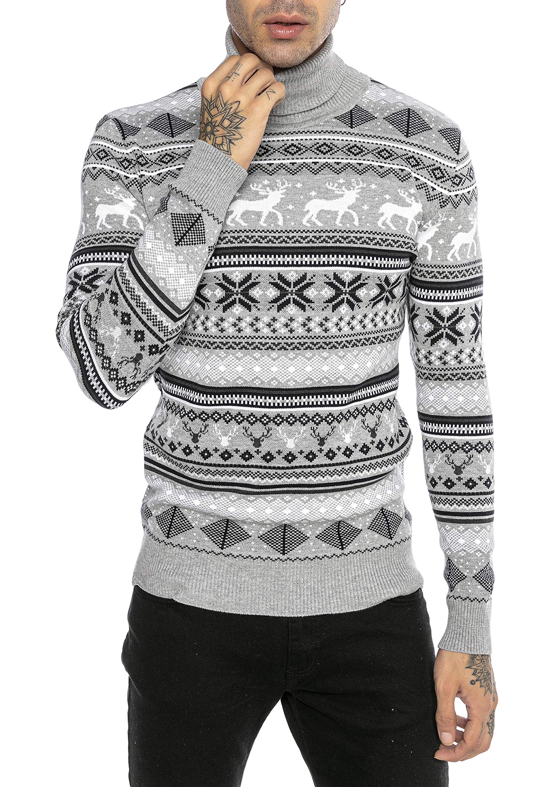 redbridge-pullover-herren-strick-norweger-rollkragen-slim-fit image 3