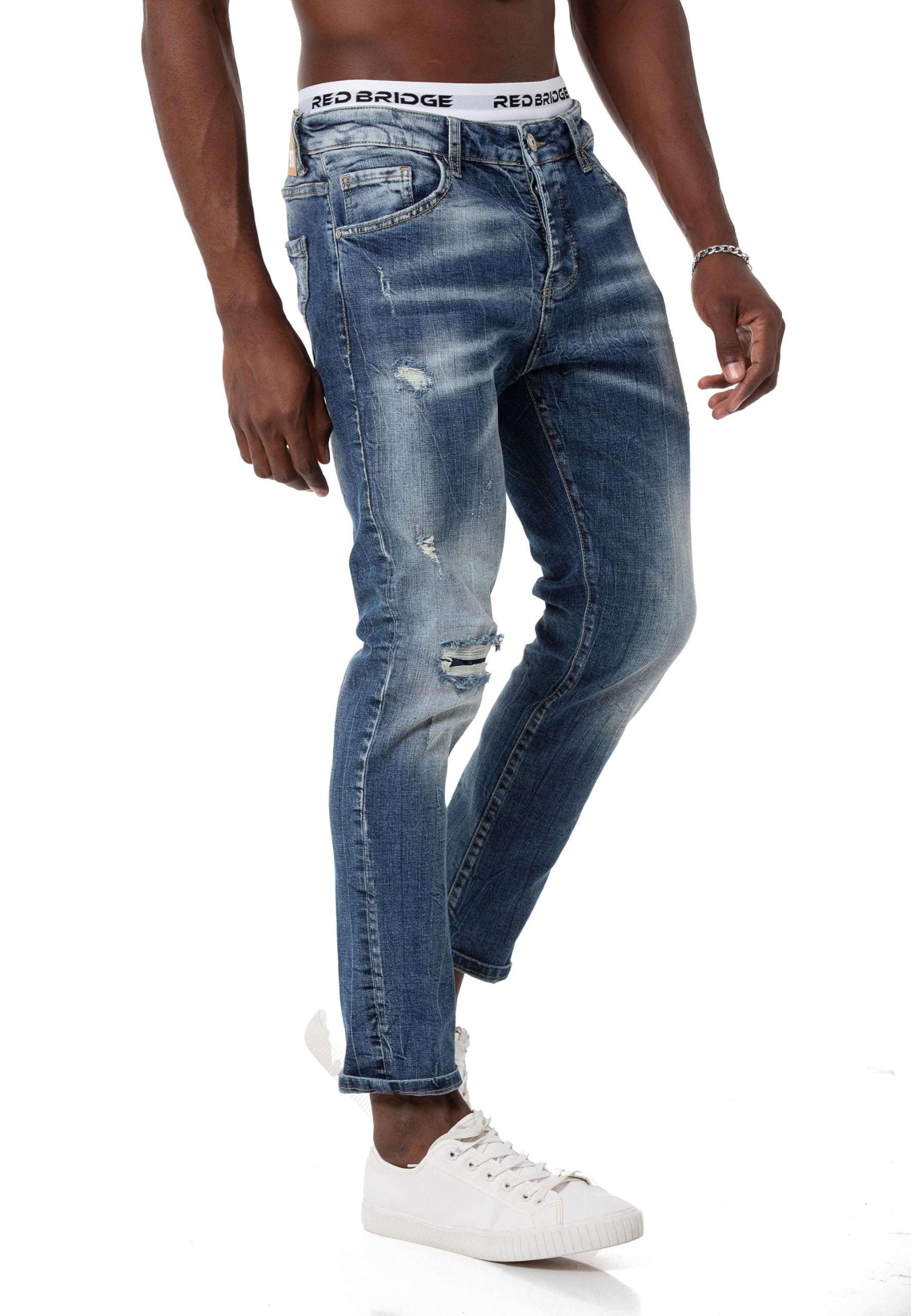 redbridge-m4323-jeans-herren-destroyed-look-blau image 2