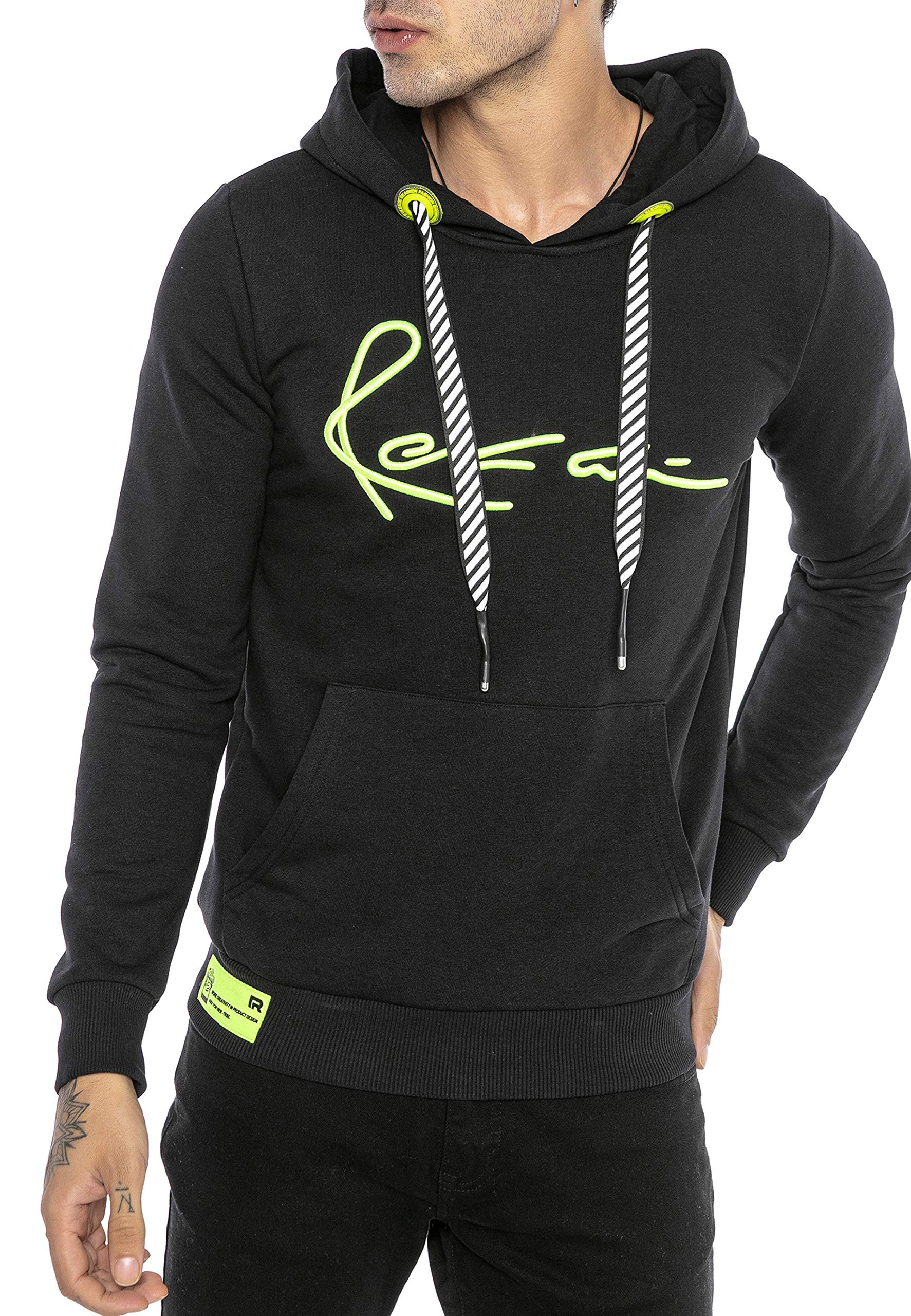 redbridge-hoodie-herren-neon-big-stitch-kapuze-gr-l image 1