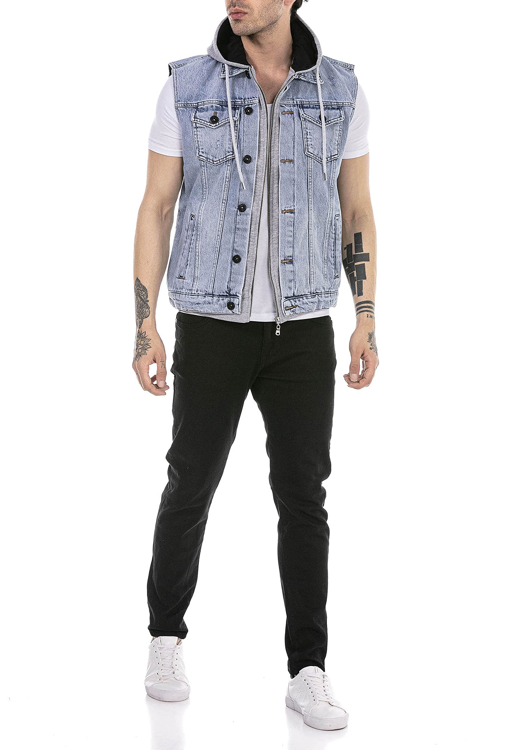 redbridge-cardigans-jeans-weste-herren-hellblau-kapuze image 5