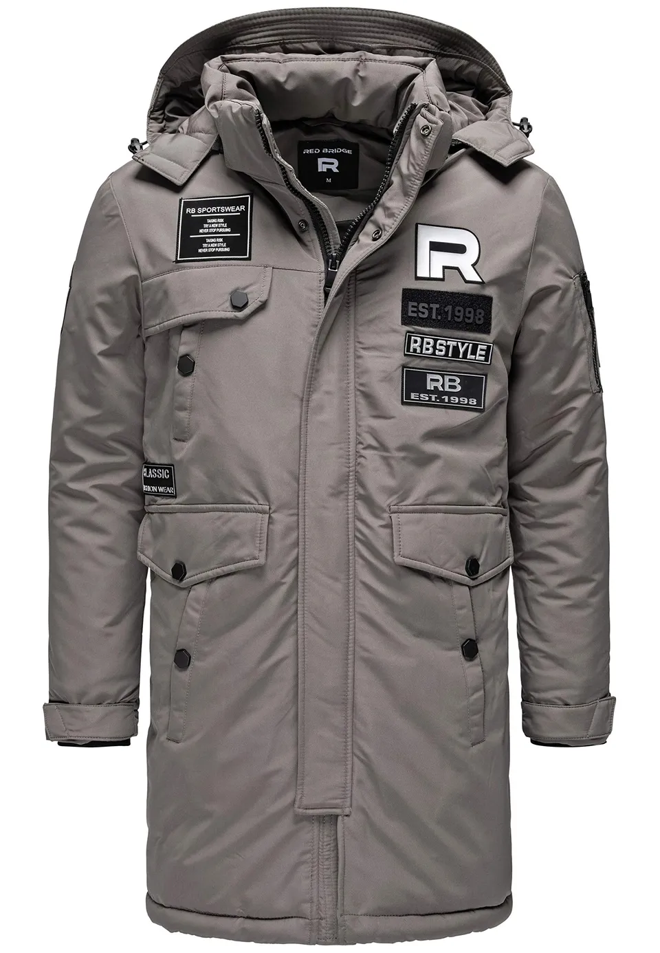 redbridge-rb-parka-winterjacke-herren-schwarz-mit-kapuze image 1