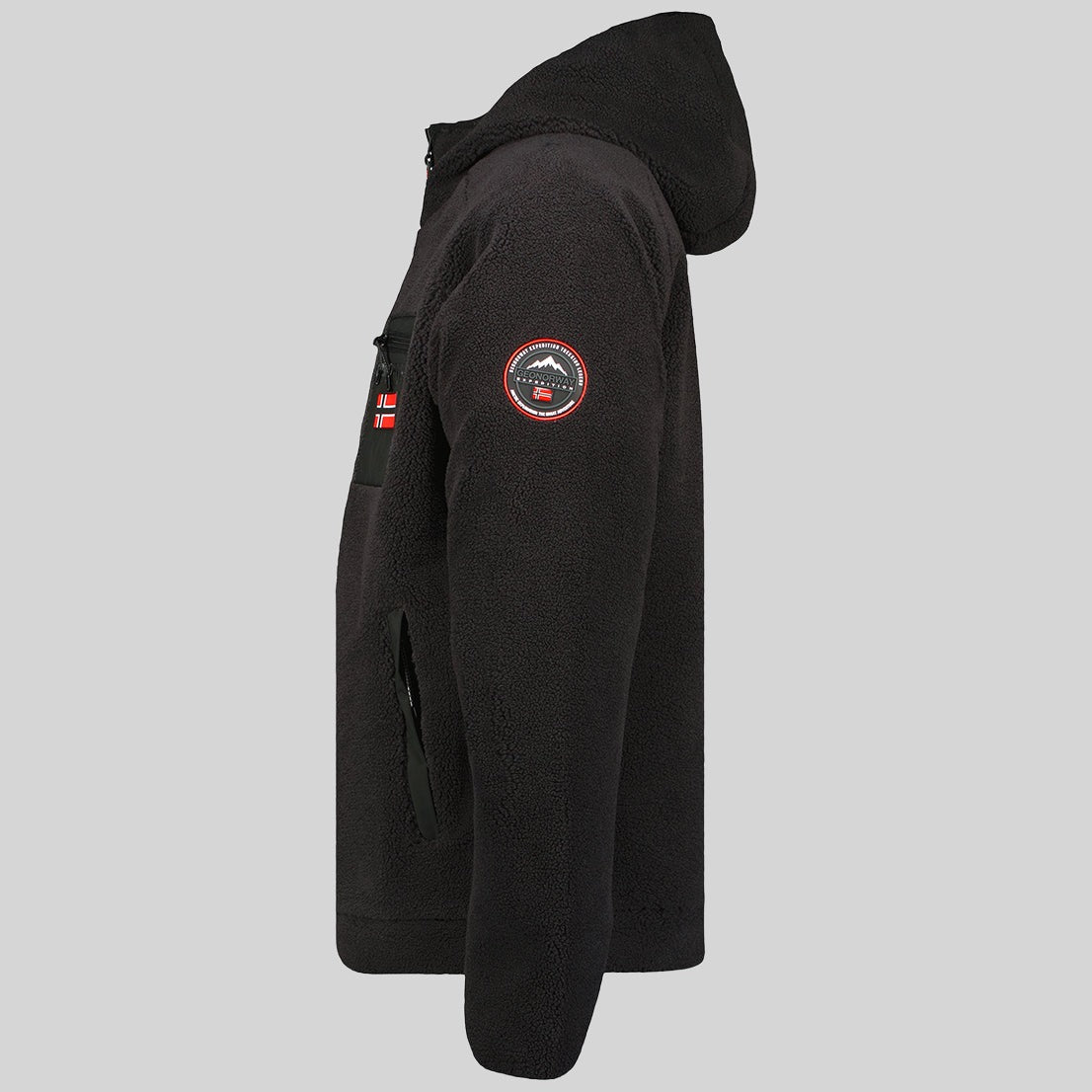 geographical-norway-udaf-herren-fleecejacke-schwarz-mit-kapuze image 6